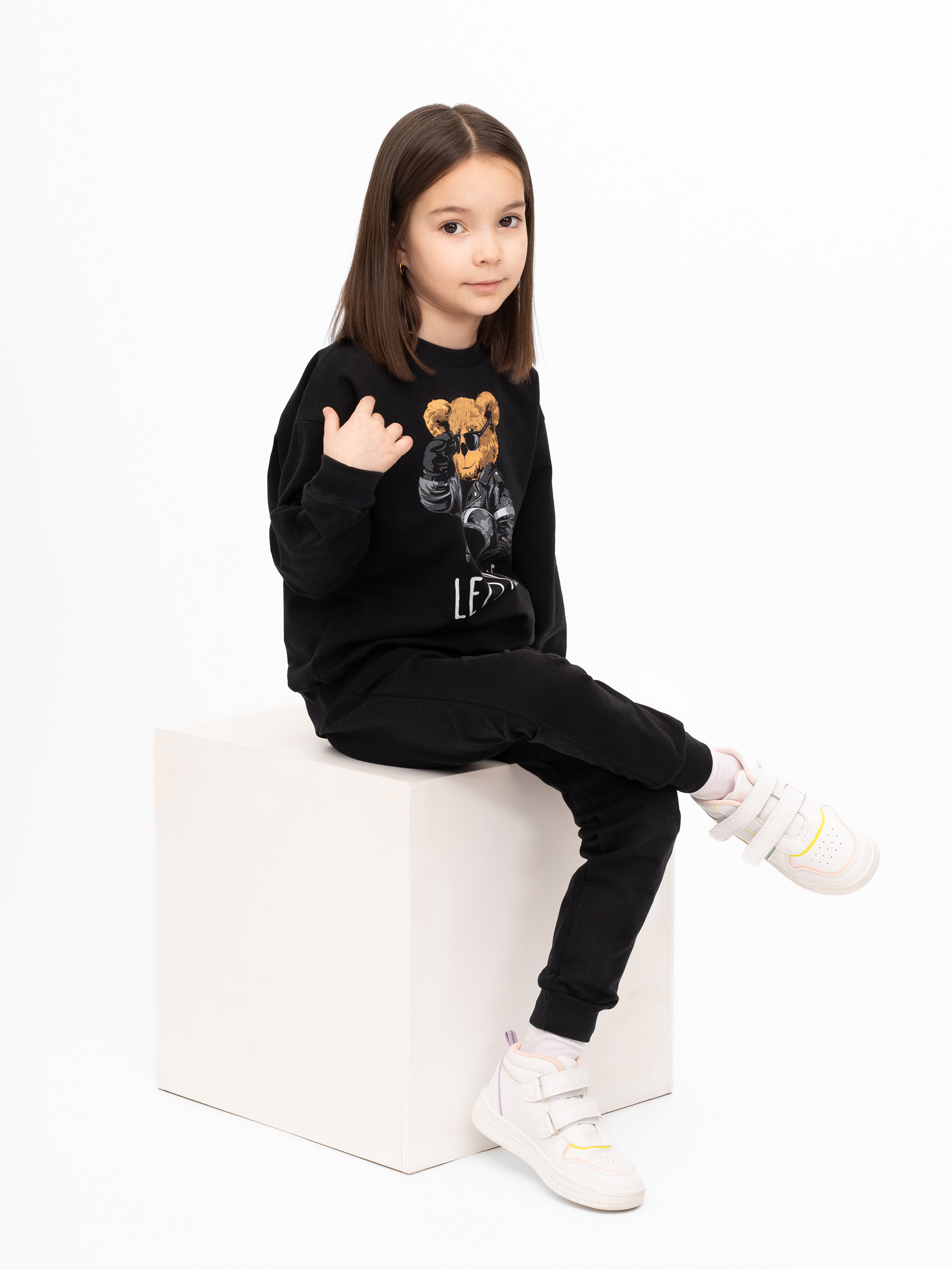 Костюм Утенок 7045г черный тедди байкер - фото 41