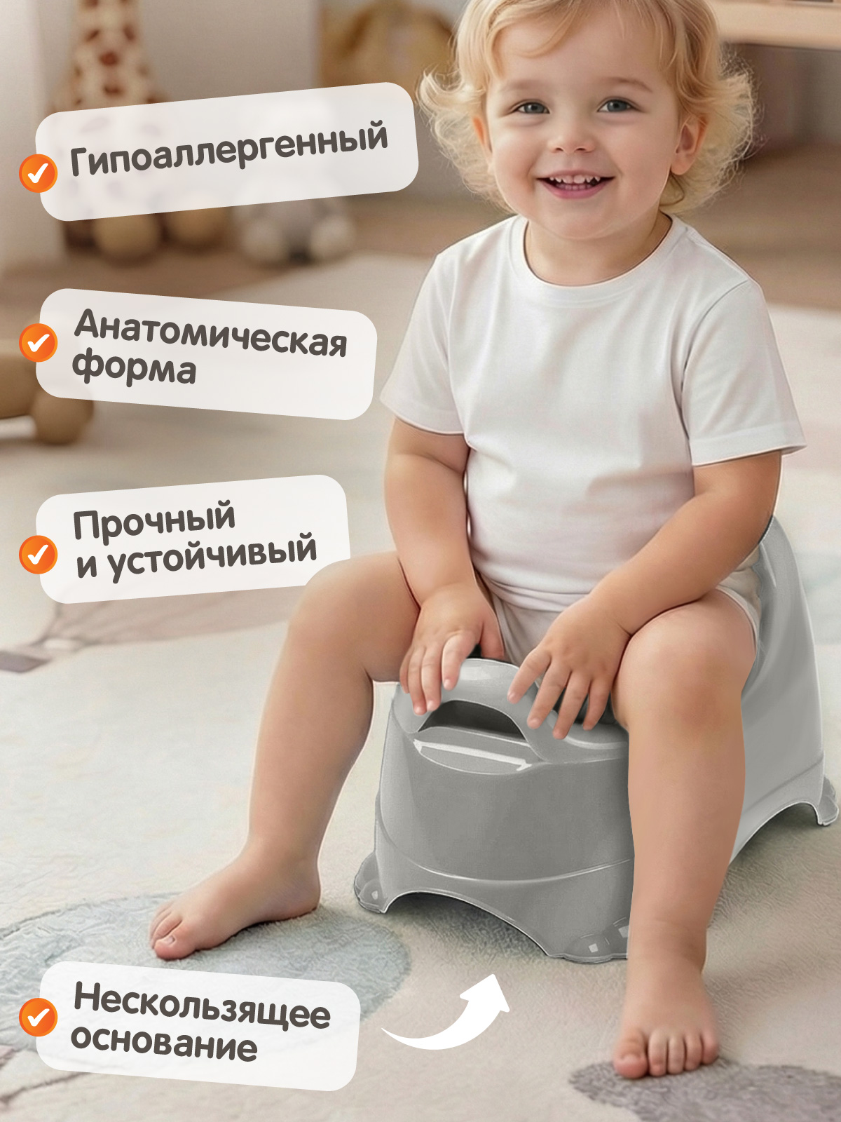 Горшок Компания Друзей серый серый - фото 2