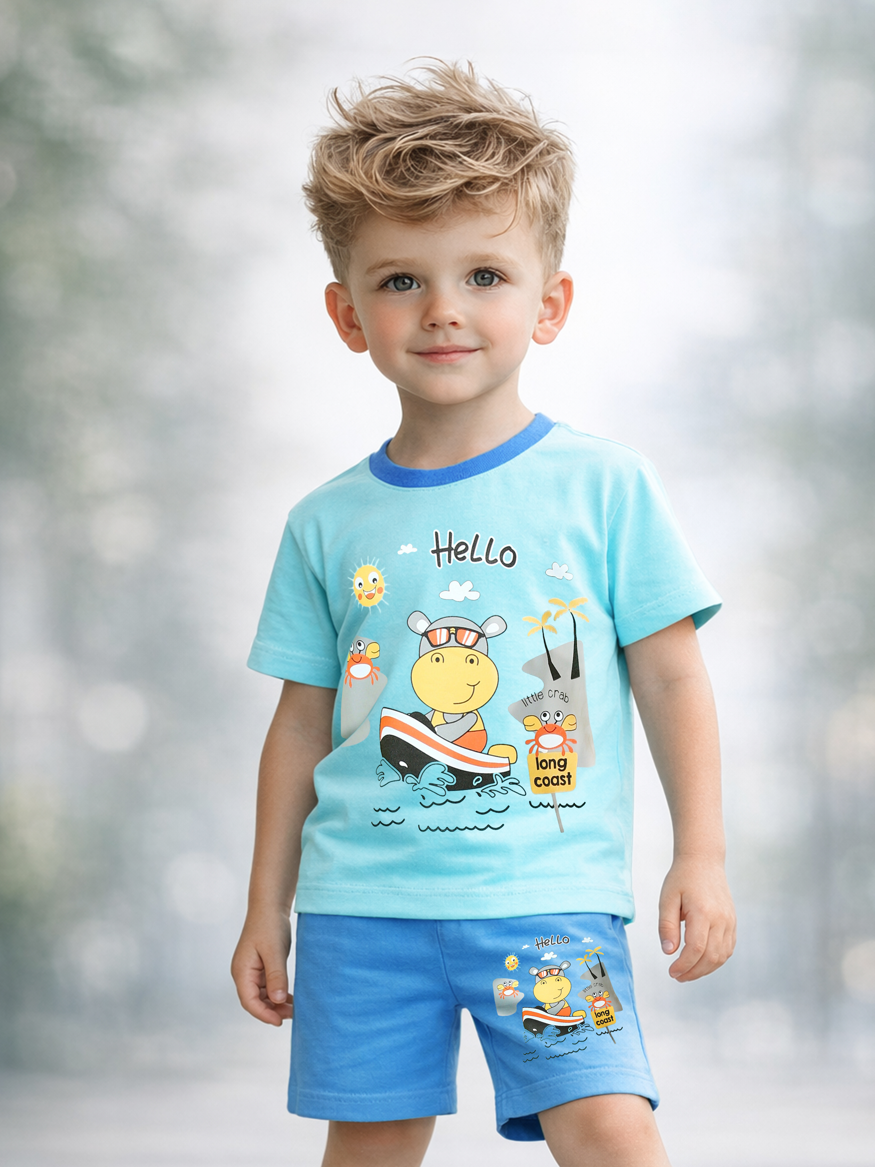 Изображение товара Комплект футболка и шорты для мальчика 92 Baby Style летний удобный хлопковый Изображение товара Комплект футболка и шорты для мальчика 92 Baby Style летний удобный хлопковый