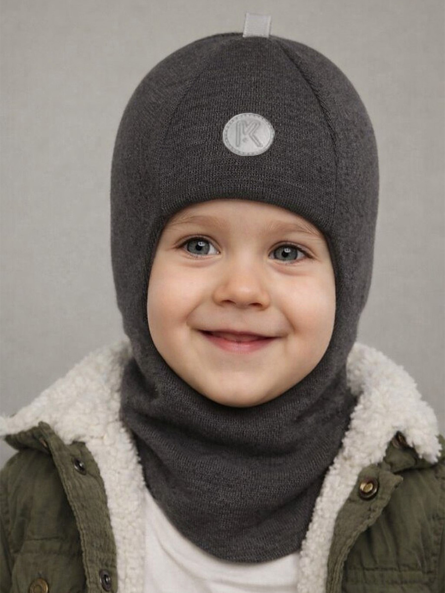 Шапка-шлем ПриКиндер U-Sp22547 Цвет: Графит - фото 8