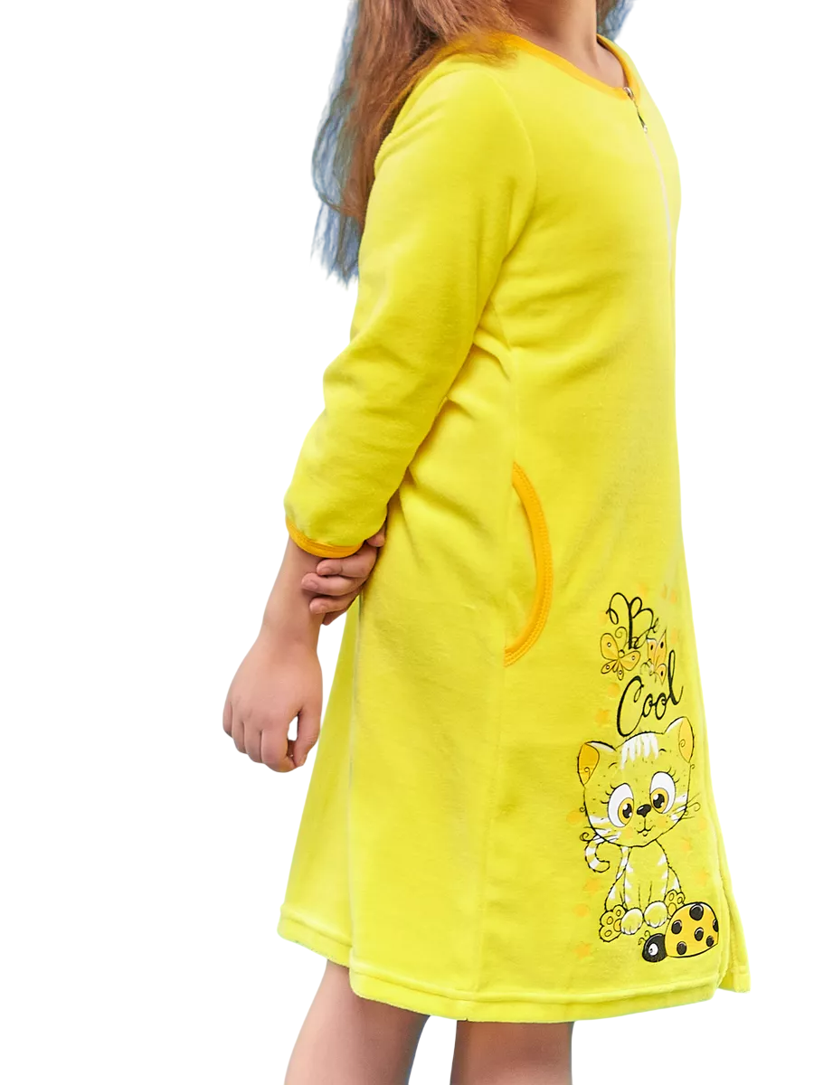 Халат TOTEMFOX 831В2F/лимонныйКотик - фото 3