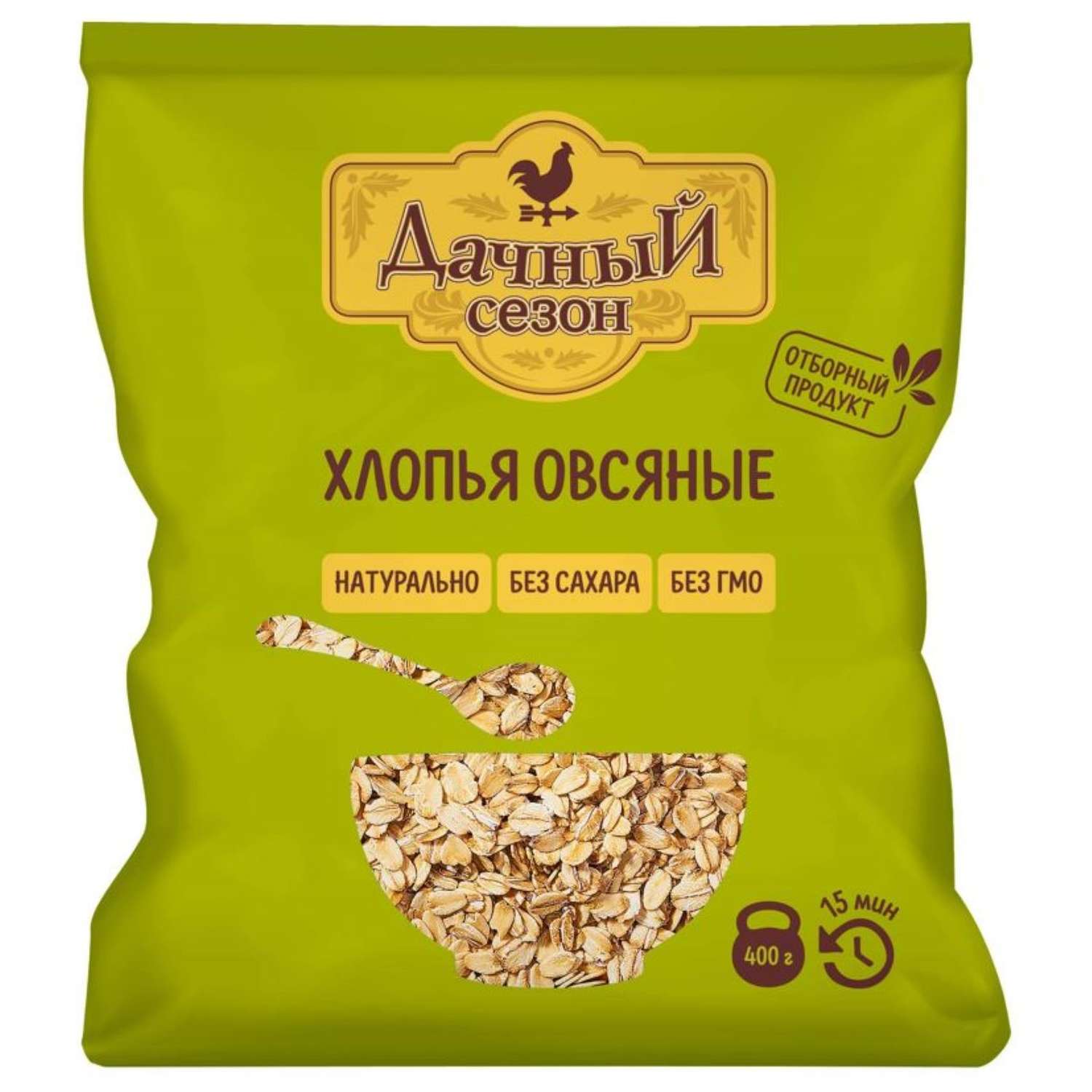 Хлопья овсяные Дачный сезон 400г - фото 1