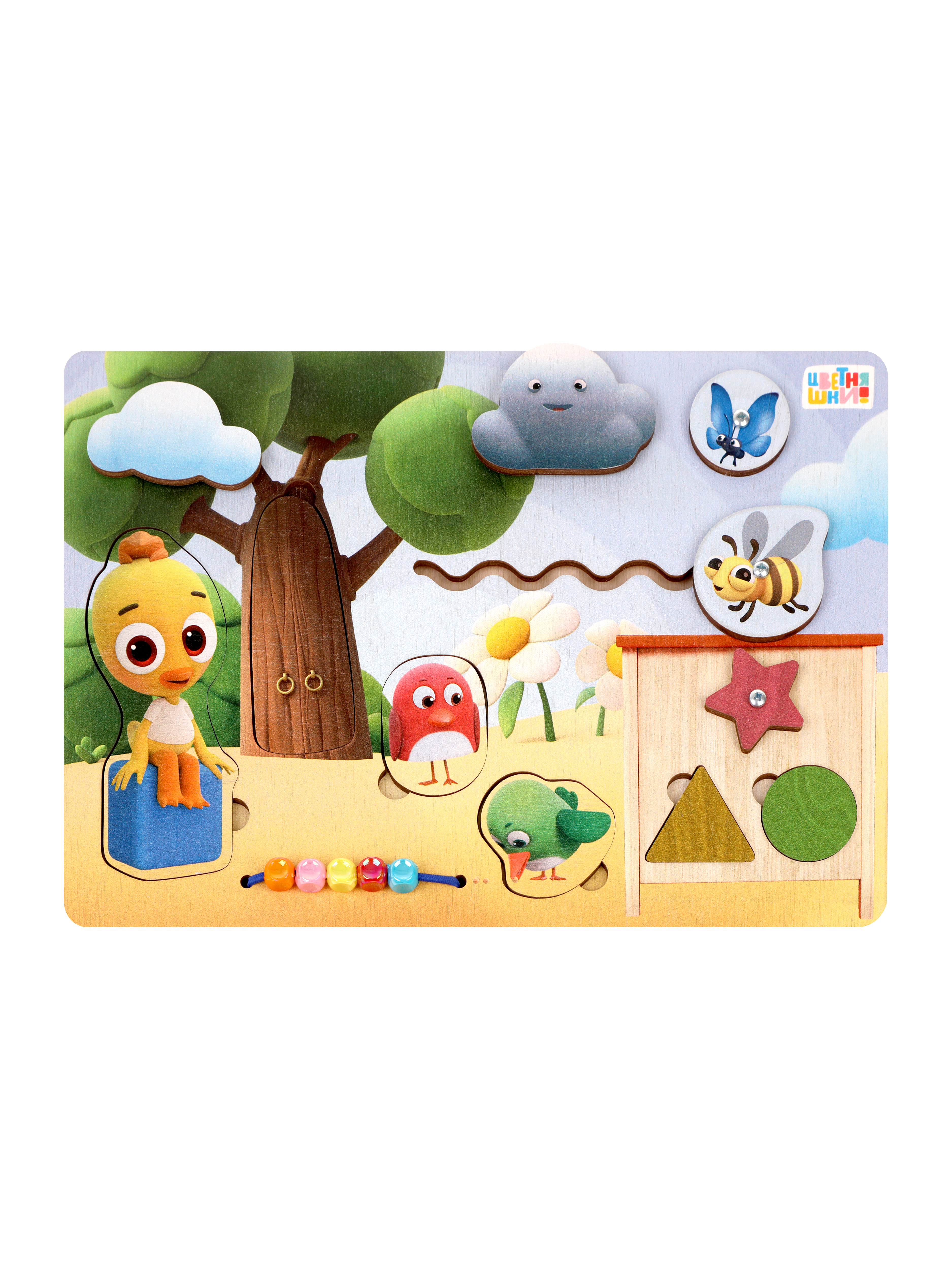 Игрушка Цветняшки бизиборд Цыпленок Пи - фото 10