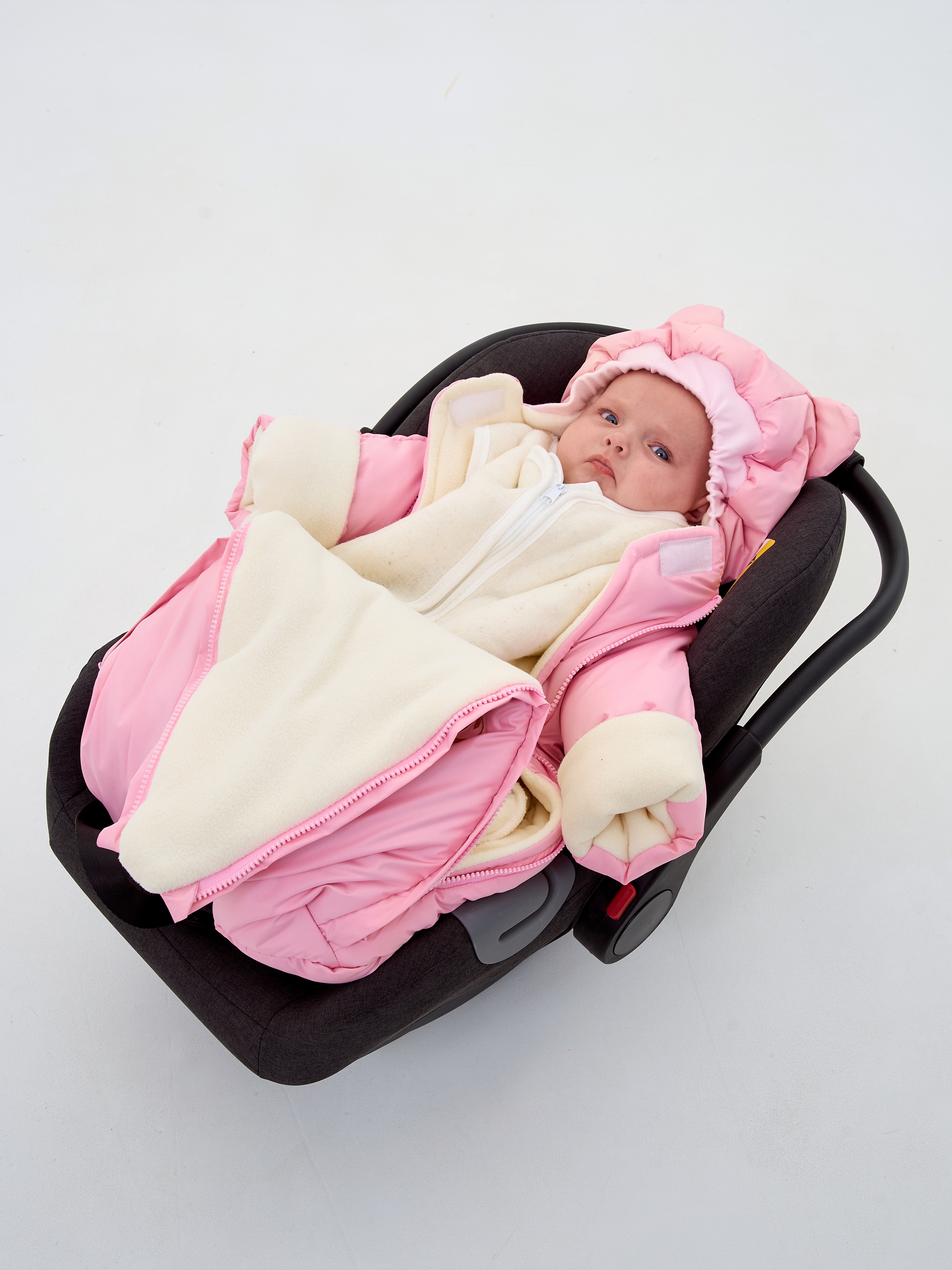 Конверт в коляску Осьминожка Мишки розовый - фото 8