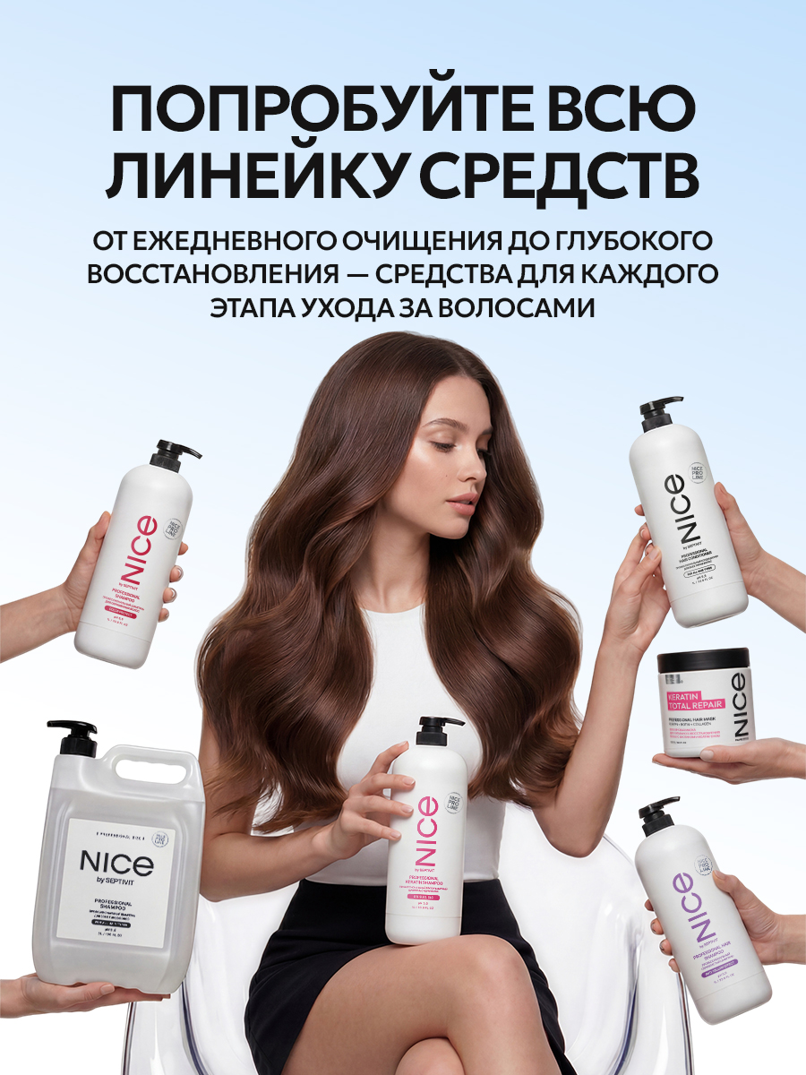 Шампунь NICE by Septivit PRO LINE детский без слез 0+ 1000 мл - фото 11