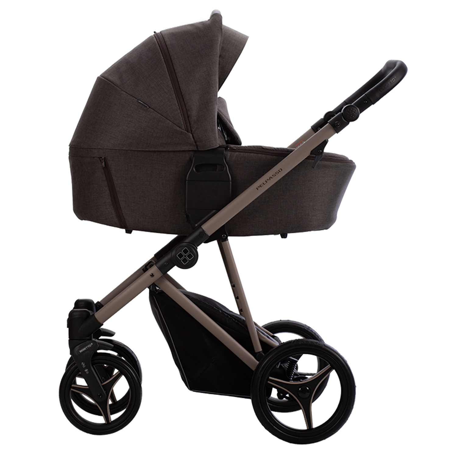 Коляска 2в1 Bebetto Pelpasso 03 Kaszmir т.серый - фото 2