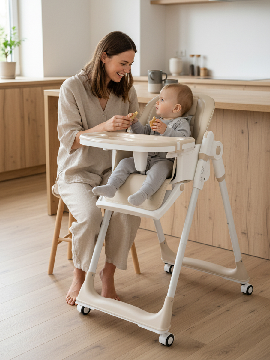 Стульчик для кормления Tomix Lunar бежевый - фото 15