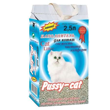 Наполнитель для котят Pussy Cat Океанический впитывающий 2.5 л