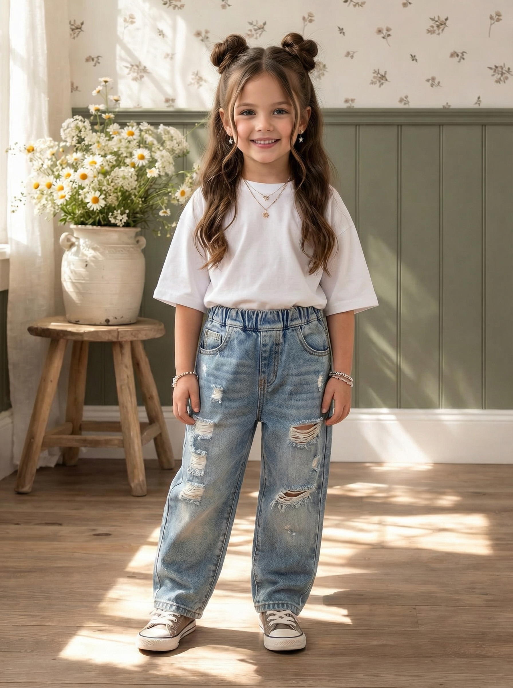 Джинсы Artcher kids Jeans0017Голубые_рваные - фото 2