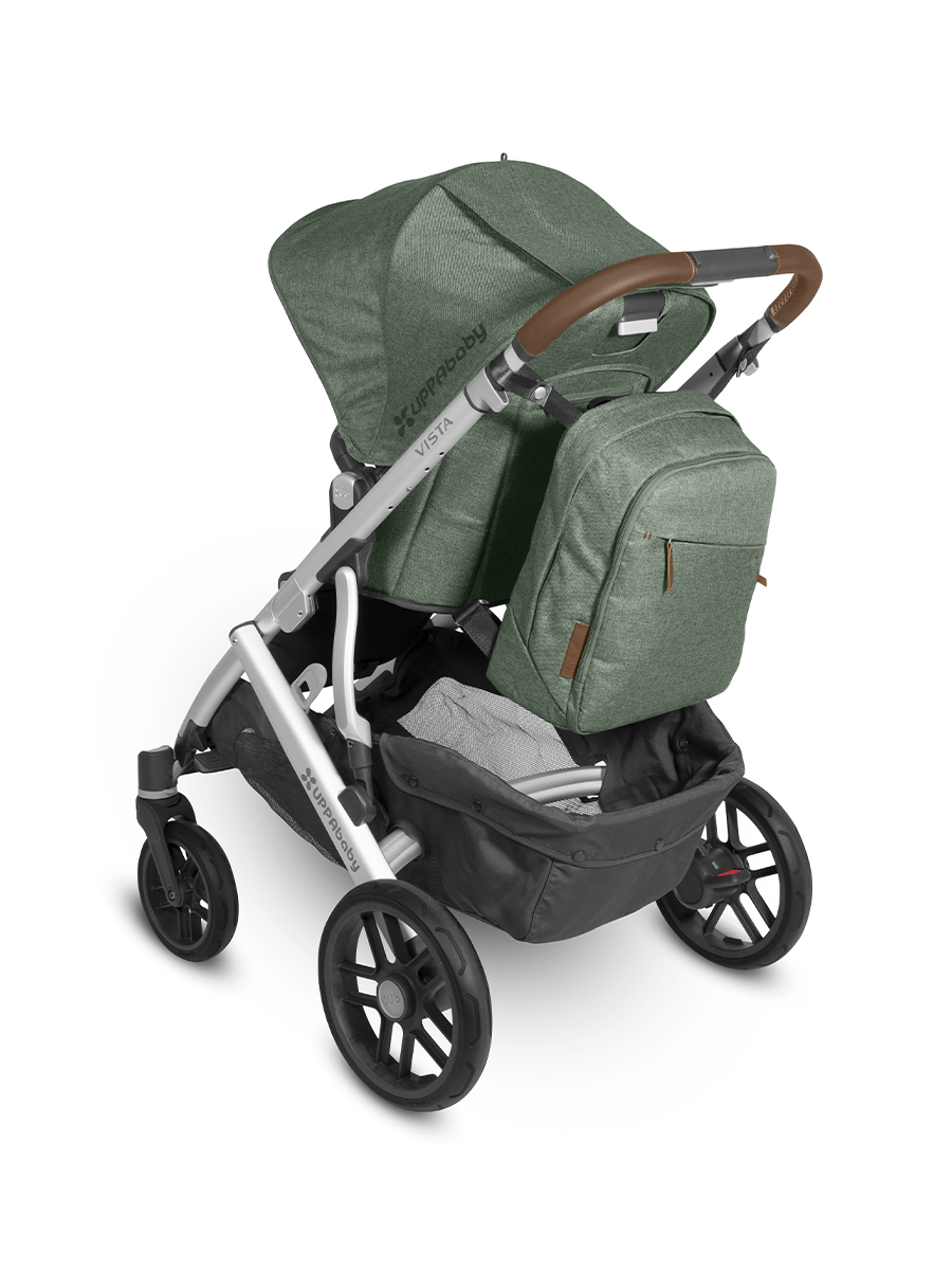 Сумка на ручку коляски UPPAbaby рюкзак Emmet зеленый меланж 0919-DPB-WW-EMT - фото 3