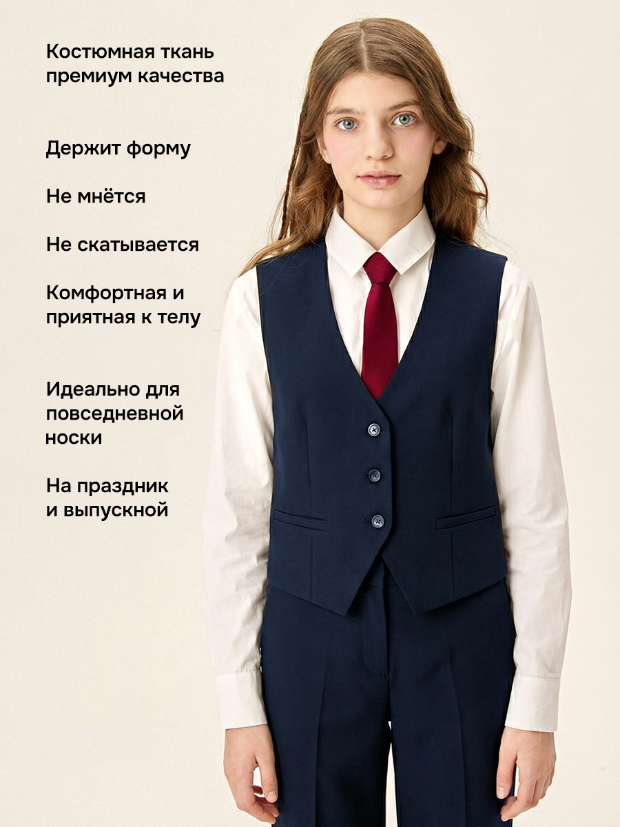 Жилет NIKASTYLE 9ш72026 синий - фото 3