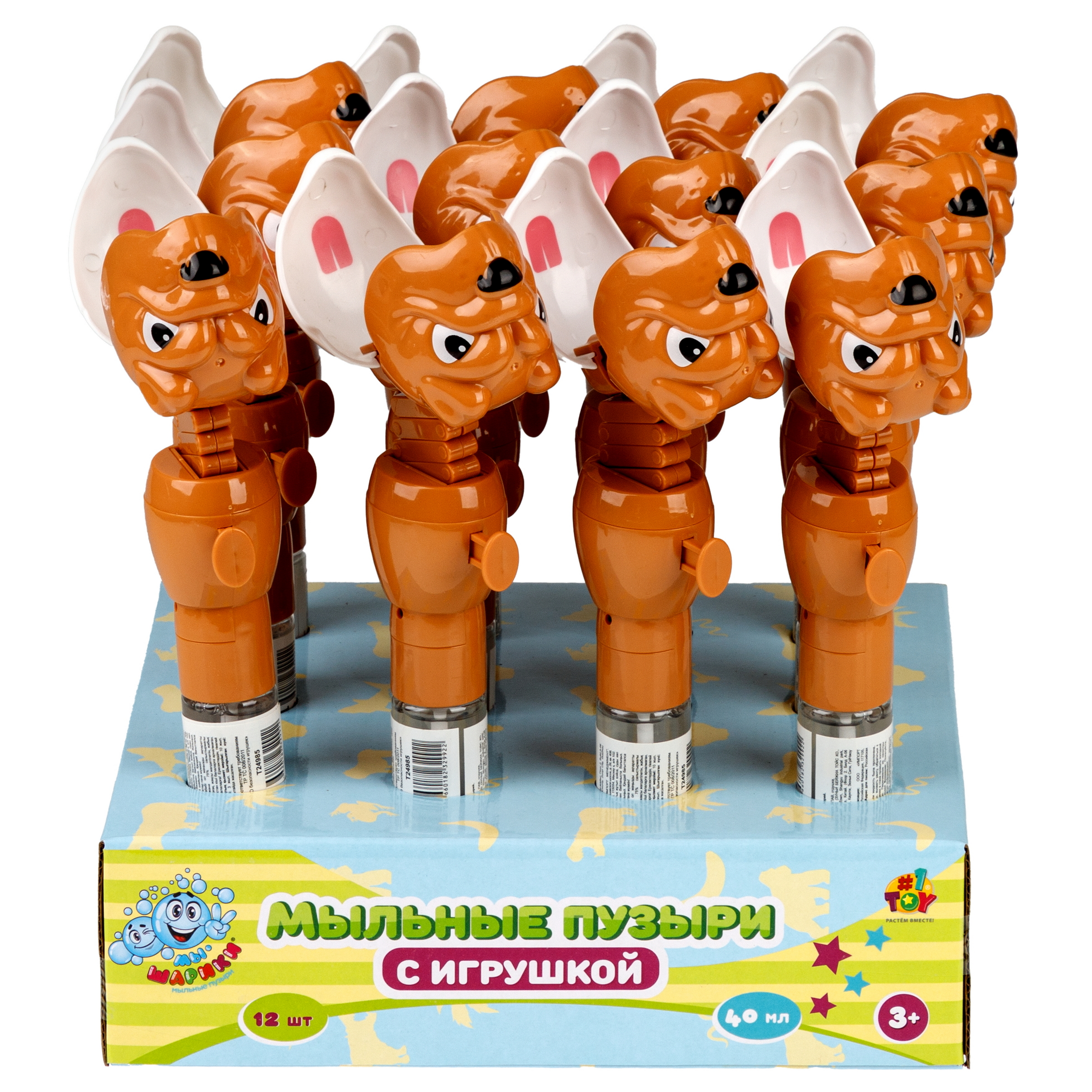 Мыльные пузыри 1TOY хваталка собачка набор 12 шт - фото 12