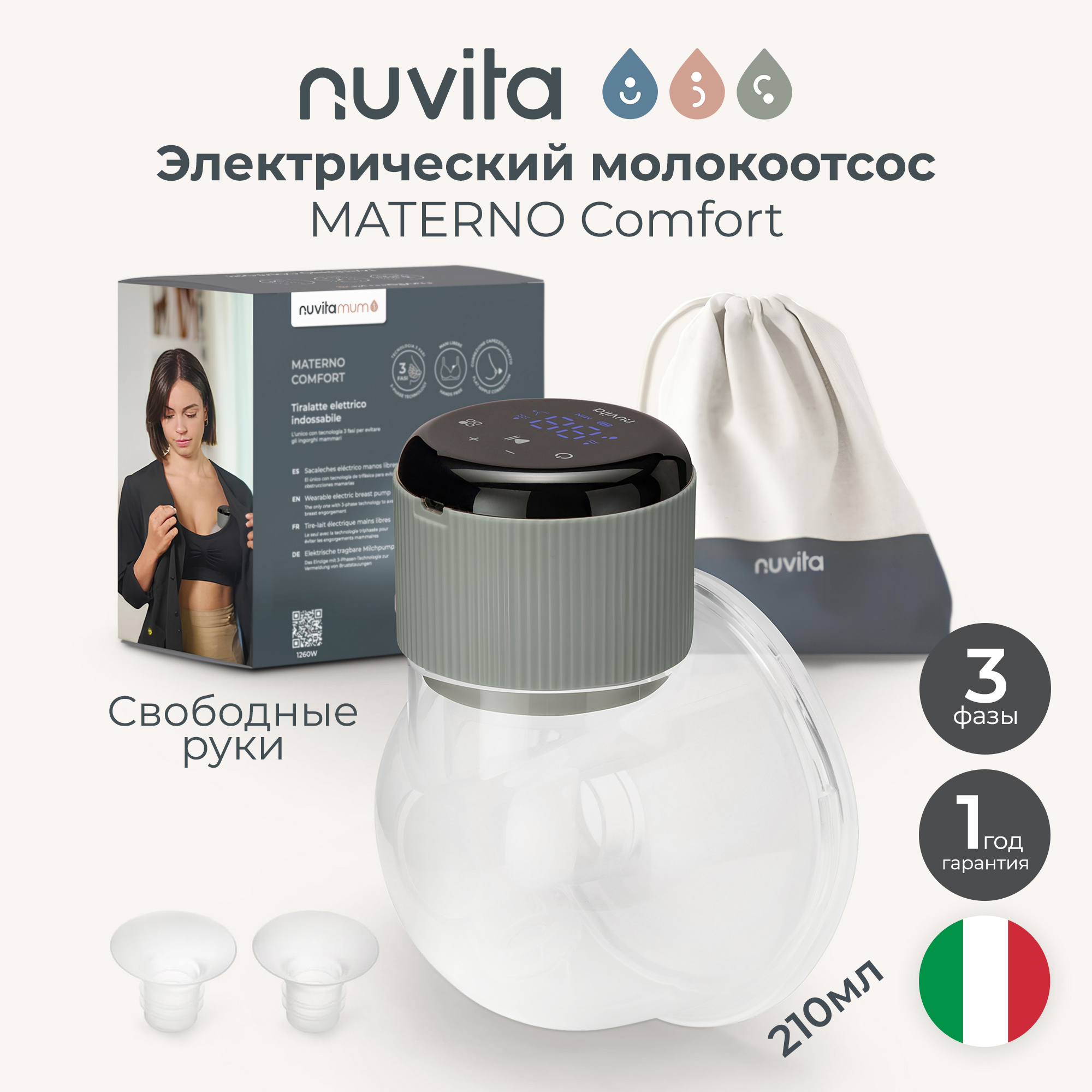 Молокоотсос электрический Nuvita Materno Comfort - фото 1