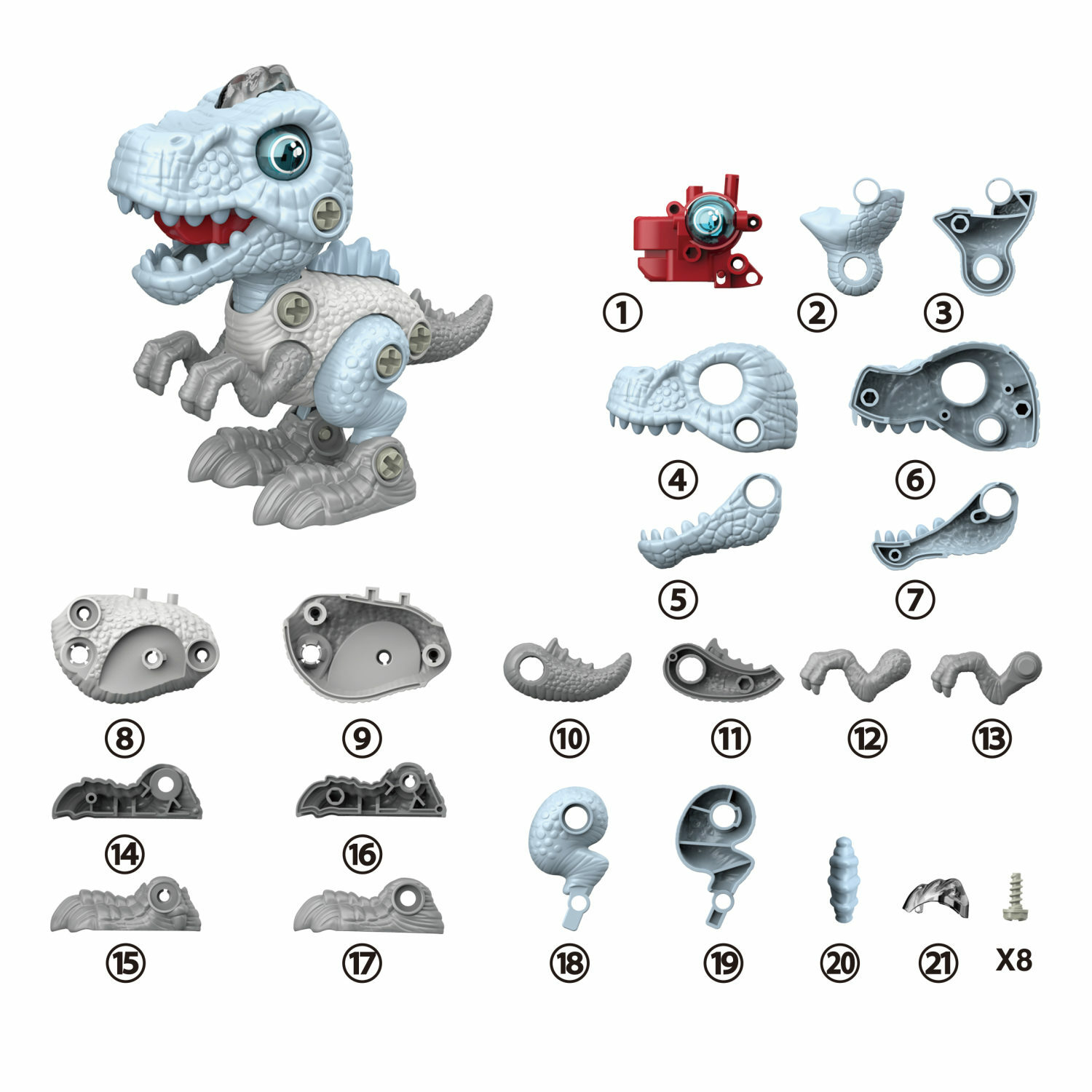 Конструктор 1TOY RoboLife Спинозавр сборная игровая модель - фото 11