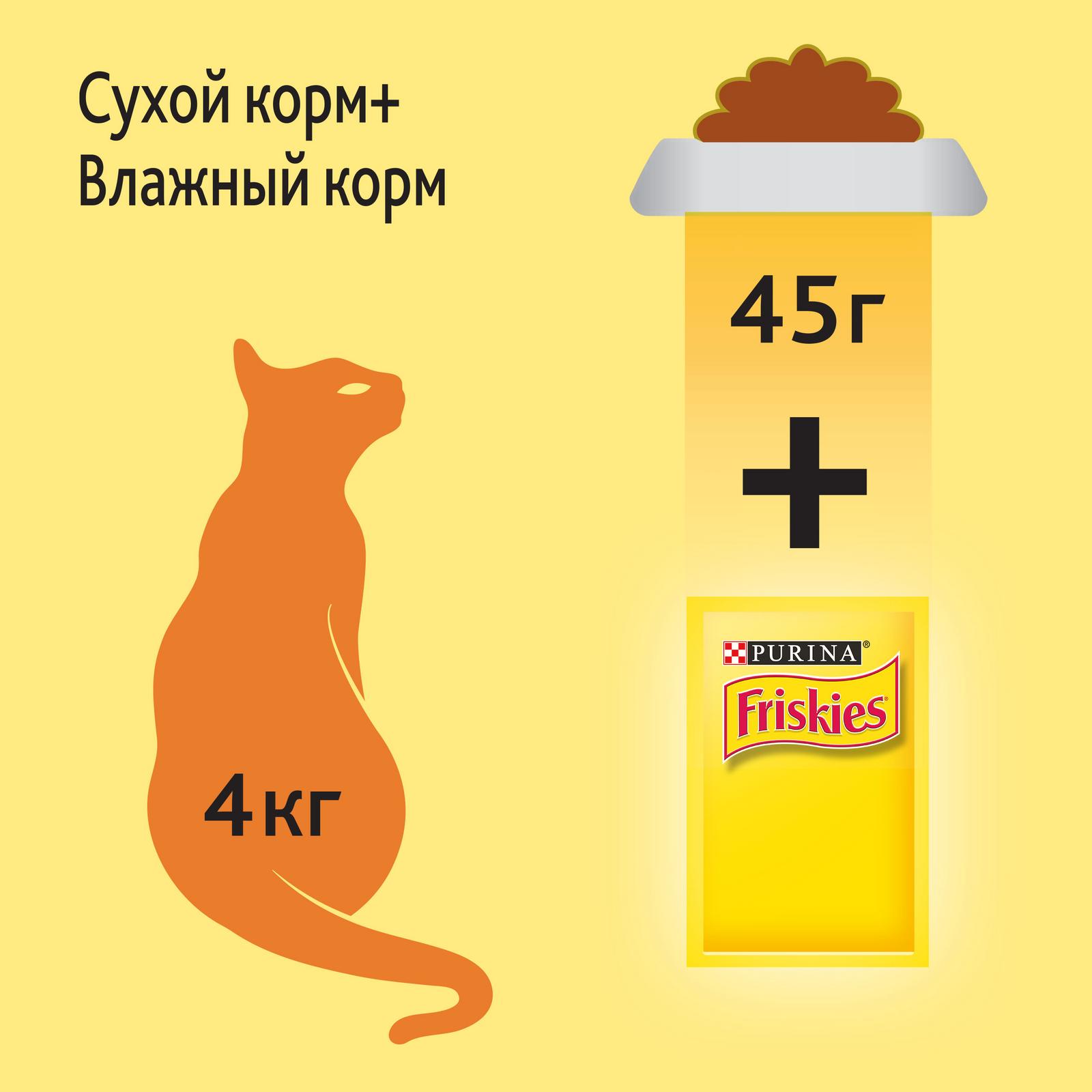Корм сухой для кошек Friskies 300г с курицей и садовой зеленью домашних - фото 12