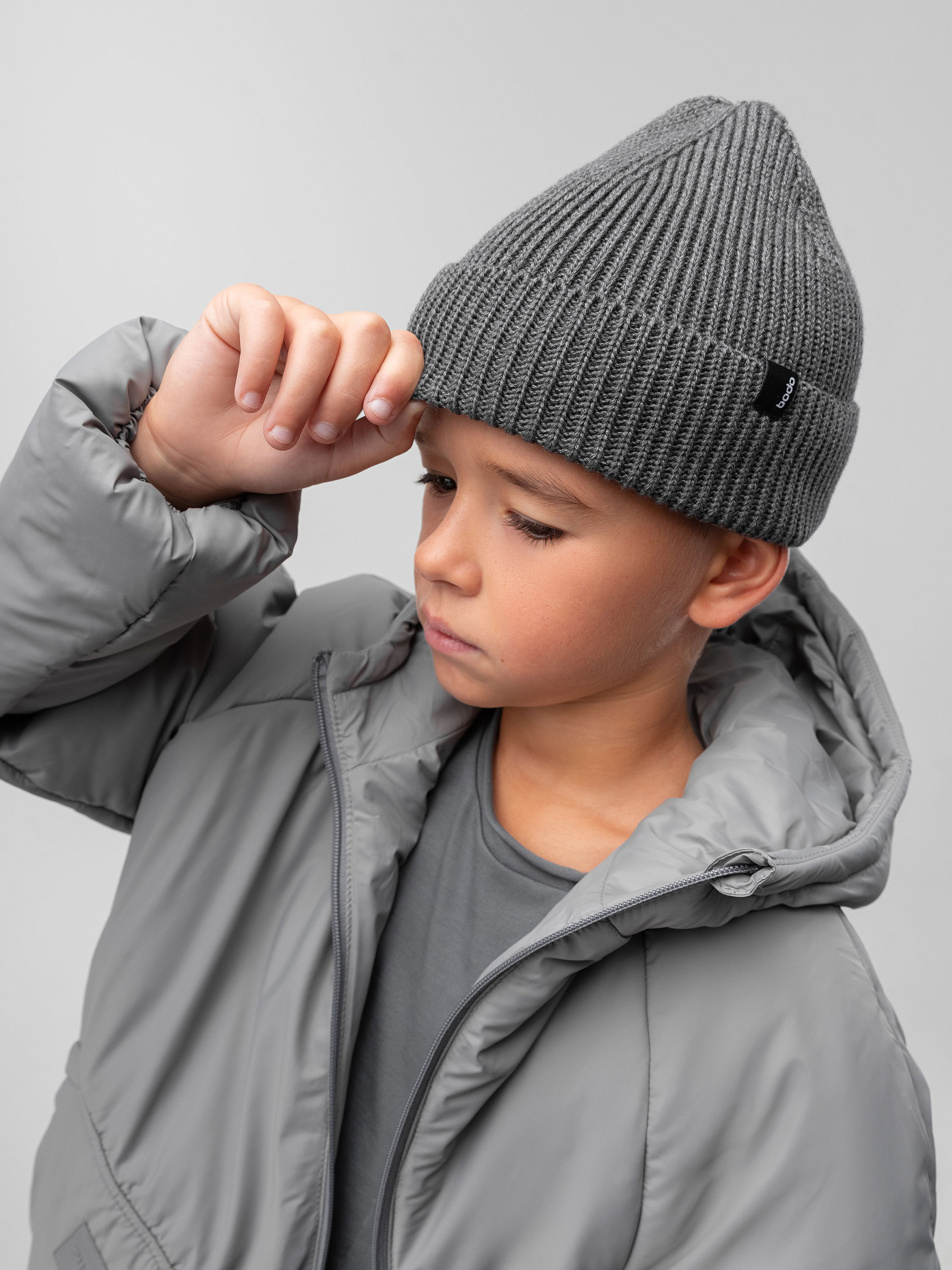 Шапка Bodo 10-403MU_темно-серый меланж - фото 1