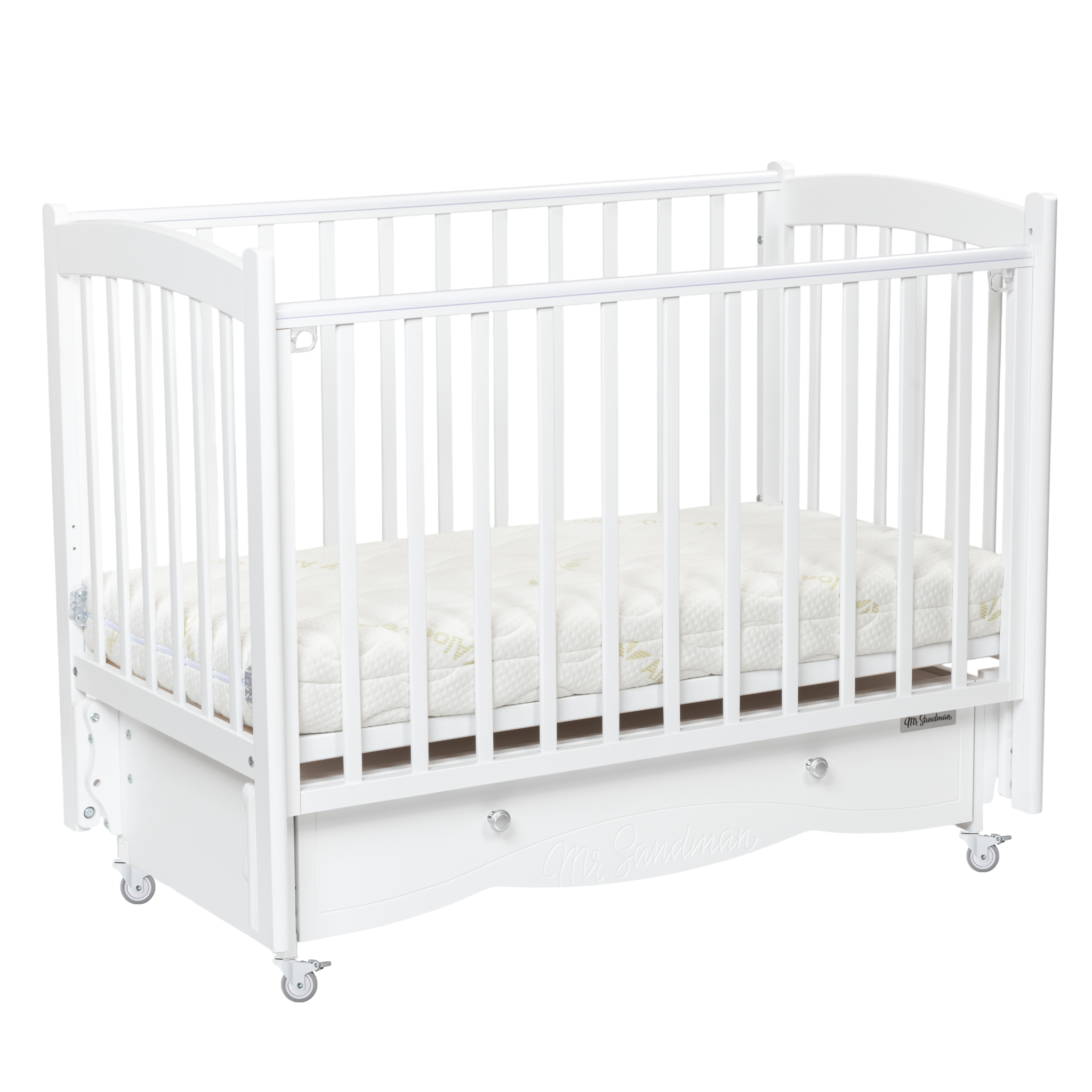 Детская кроватка Mr Sandman, универсальный маятник (белый) - фото 3