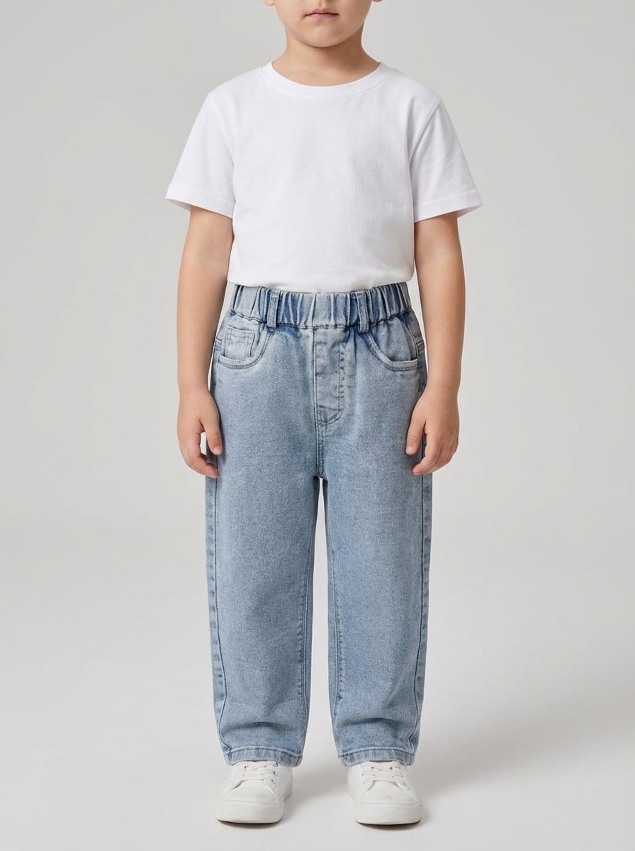 Изображение товара Джинсы для девочек MODERNFECI 128 высокая посадка без начеса