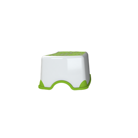 Стульчик-подставка KidPlast Aster белый с зеленым