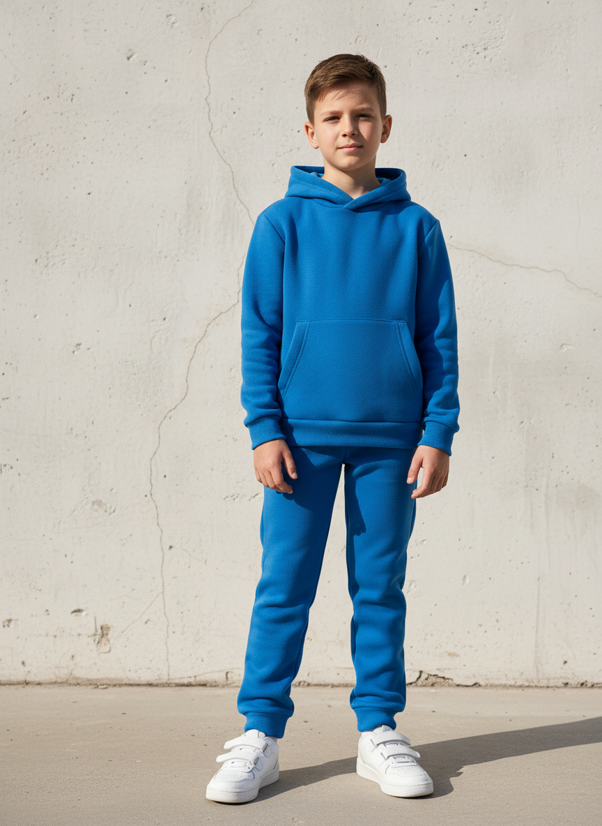 Худи и брюки Утенок 7043г(ш) синий - фото 2