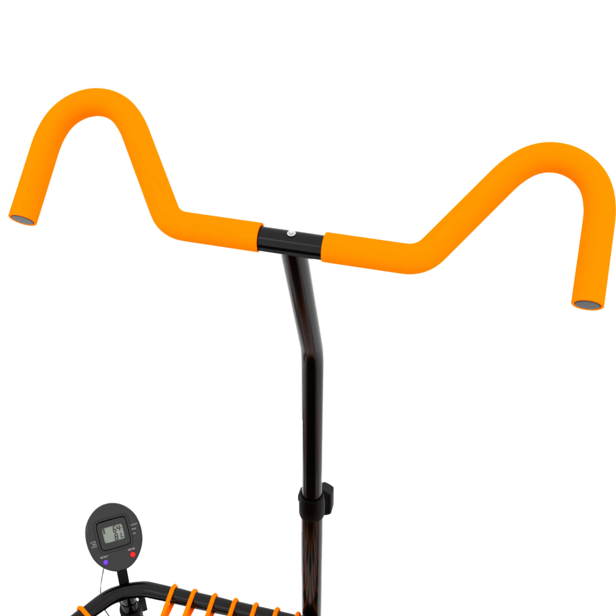 Батут fitness pro orange UNIX line спортивный с ручкой диаметр 125 см до 130 кг счетчик прыжков - фото 16