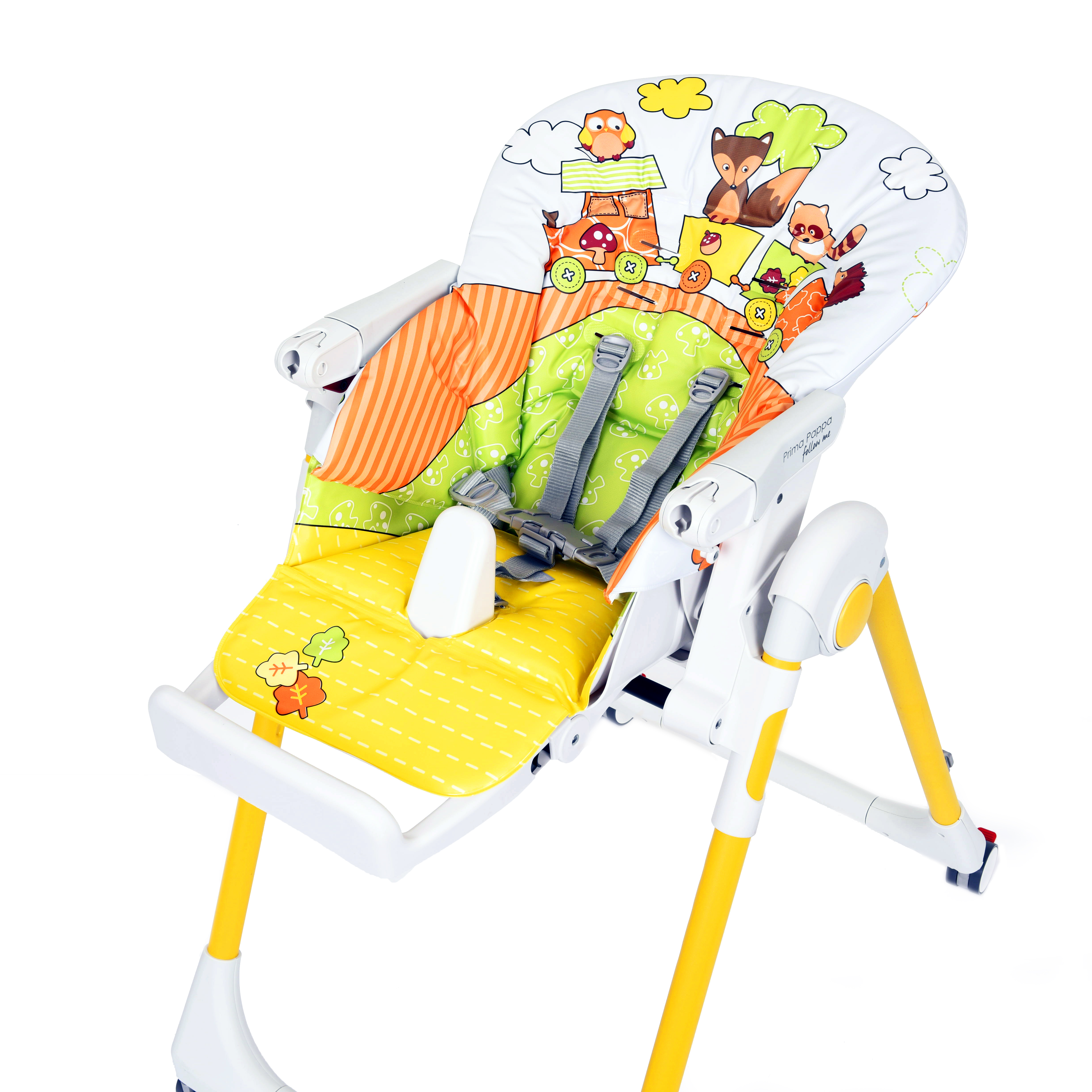 Стульчик для кормления Peg-Perego Prima Pappa Follow Me желтый - фото 7