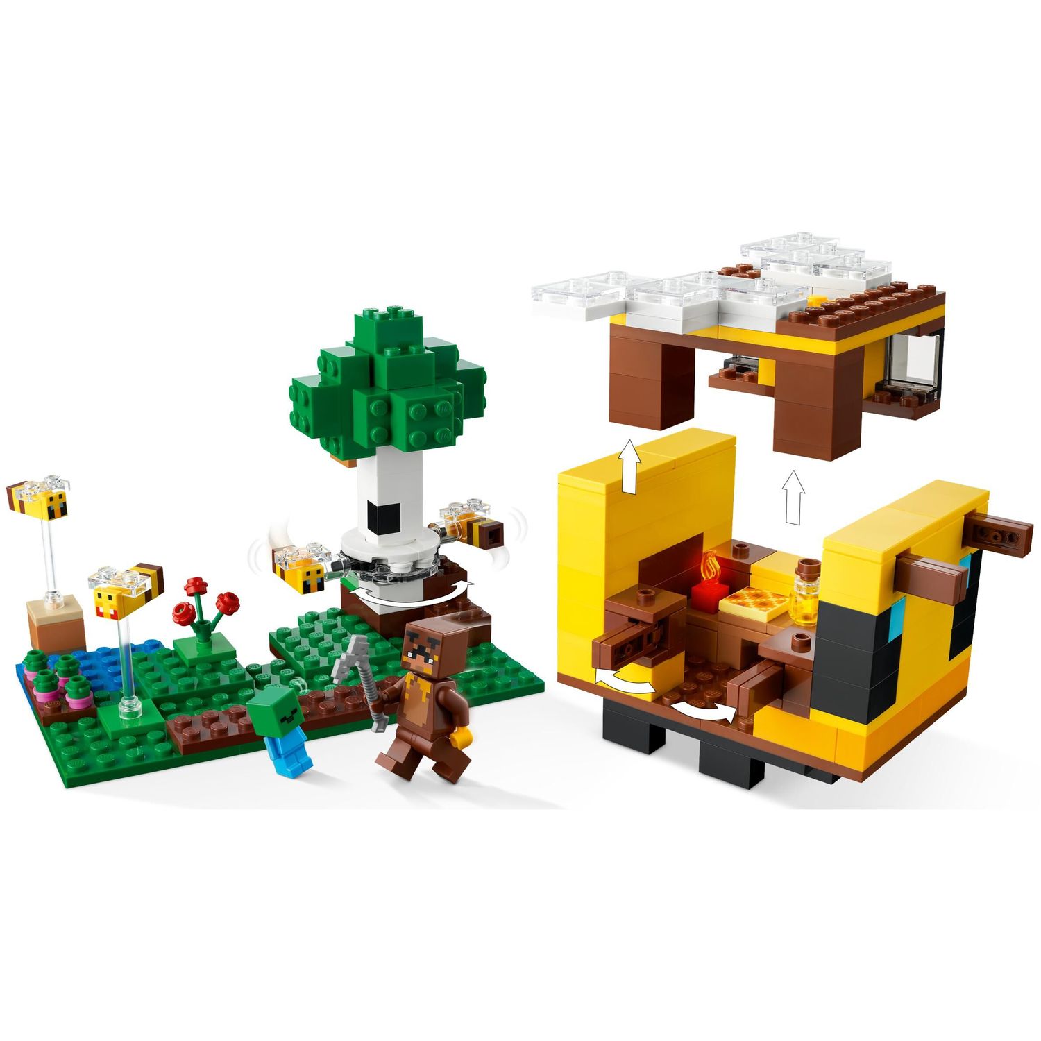 Конструктор LEGO Minecraft Пчелиный коттедж 254 дет. - фото 7