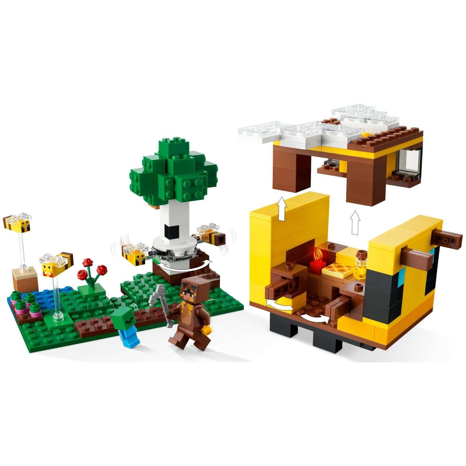 Конструктор LEGO Minecraft Пчелиный коттедж 254 дет. - фото 7