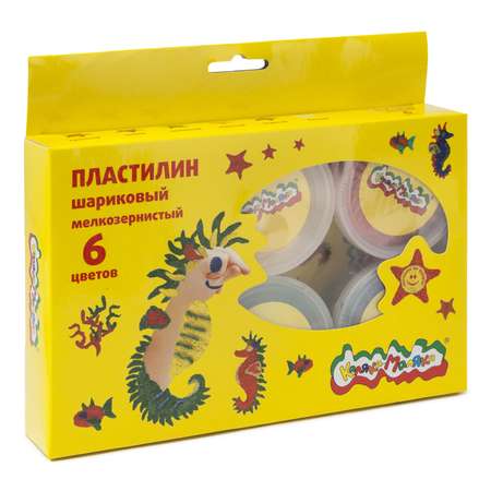 Пластилин Каляка-Маляка шариковый 6 цв.