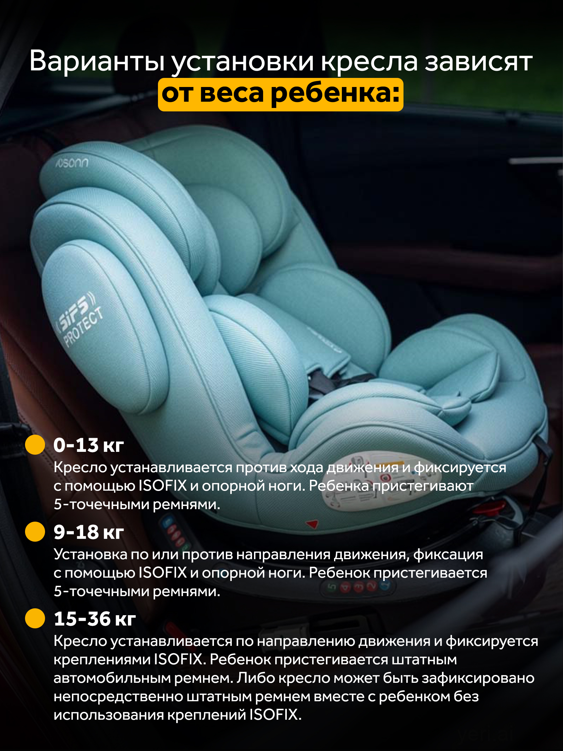 Автокресло Osann Eno 360 SL Sky 0-36 кг Isofix 0+/1/2/3 (0-36 кг) бирюзовый - фото 8
