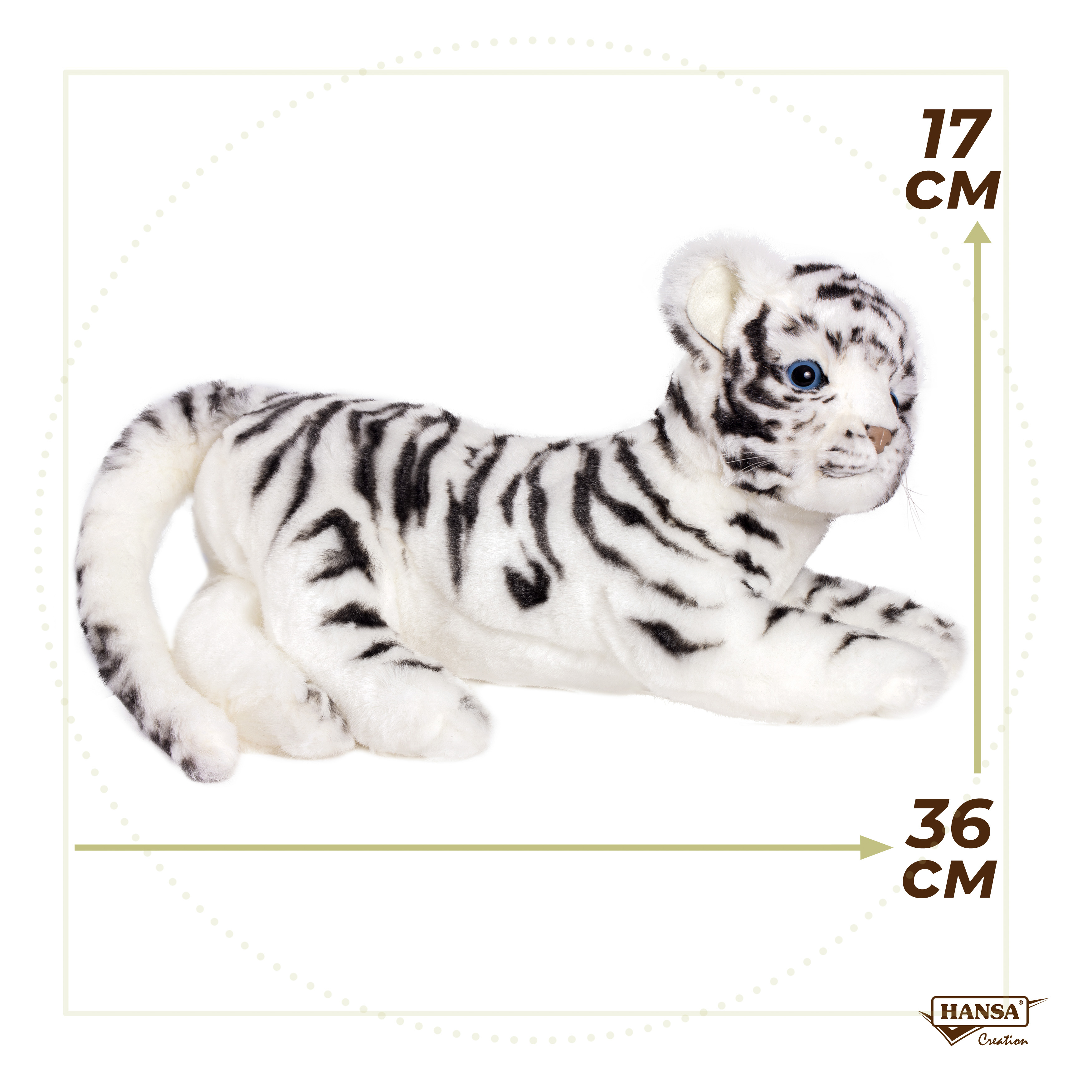 Игрушка мягкая HANSA тигр 16 см - фото 9