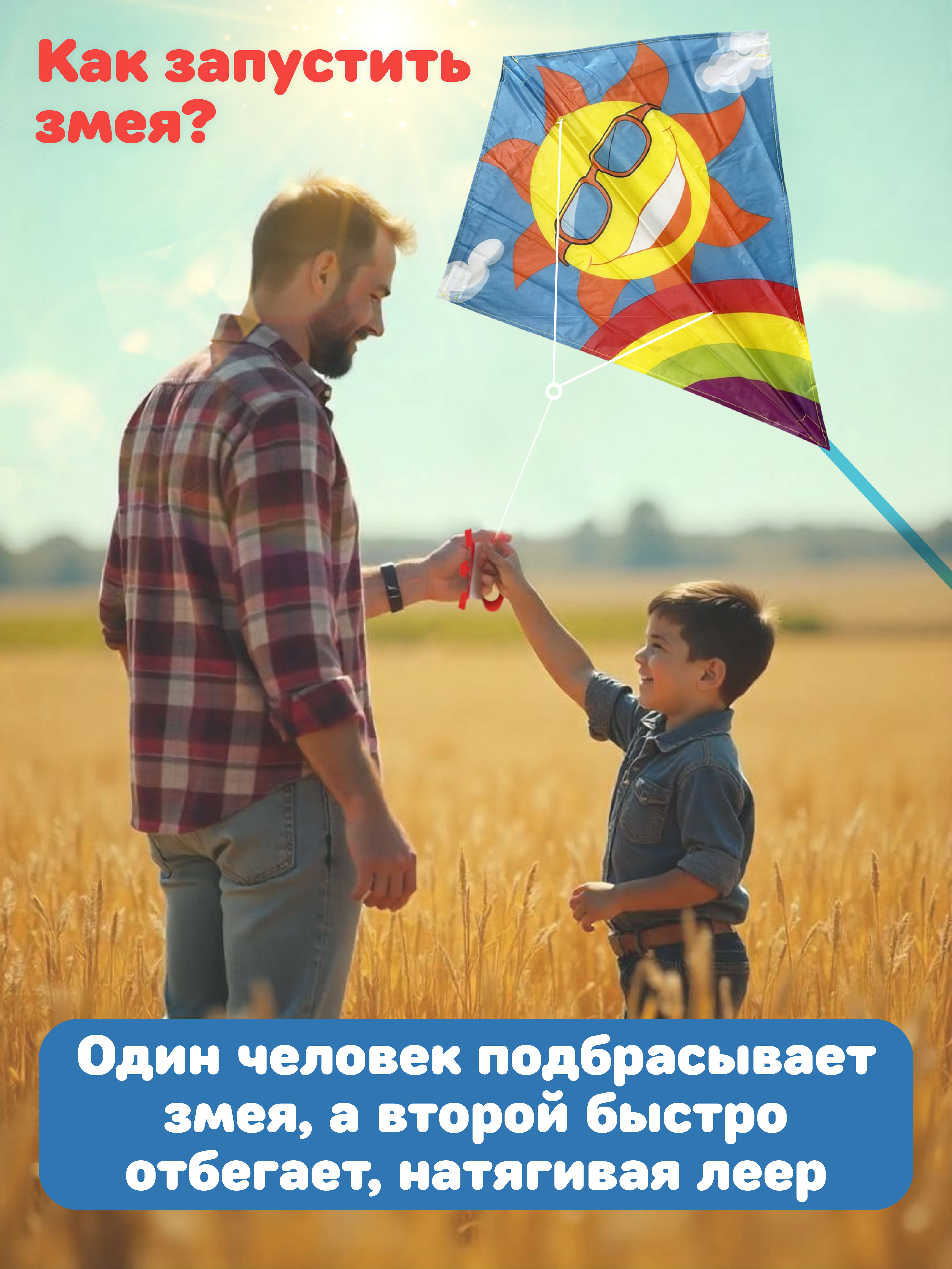 Воздушный змей X-Match детский большой 60х70 см - фото 5