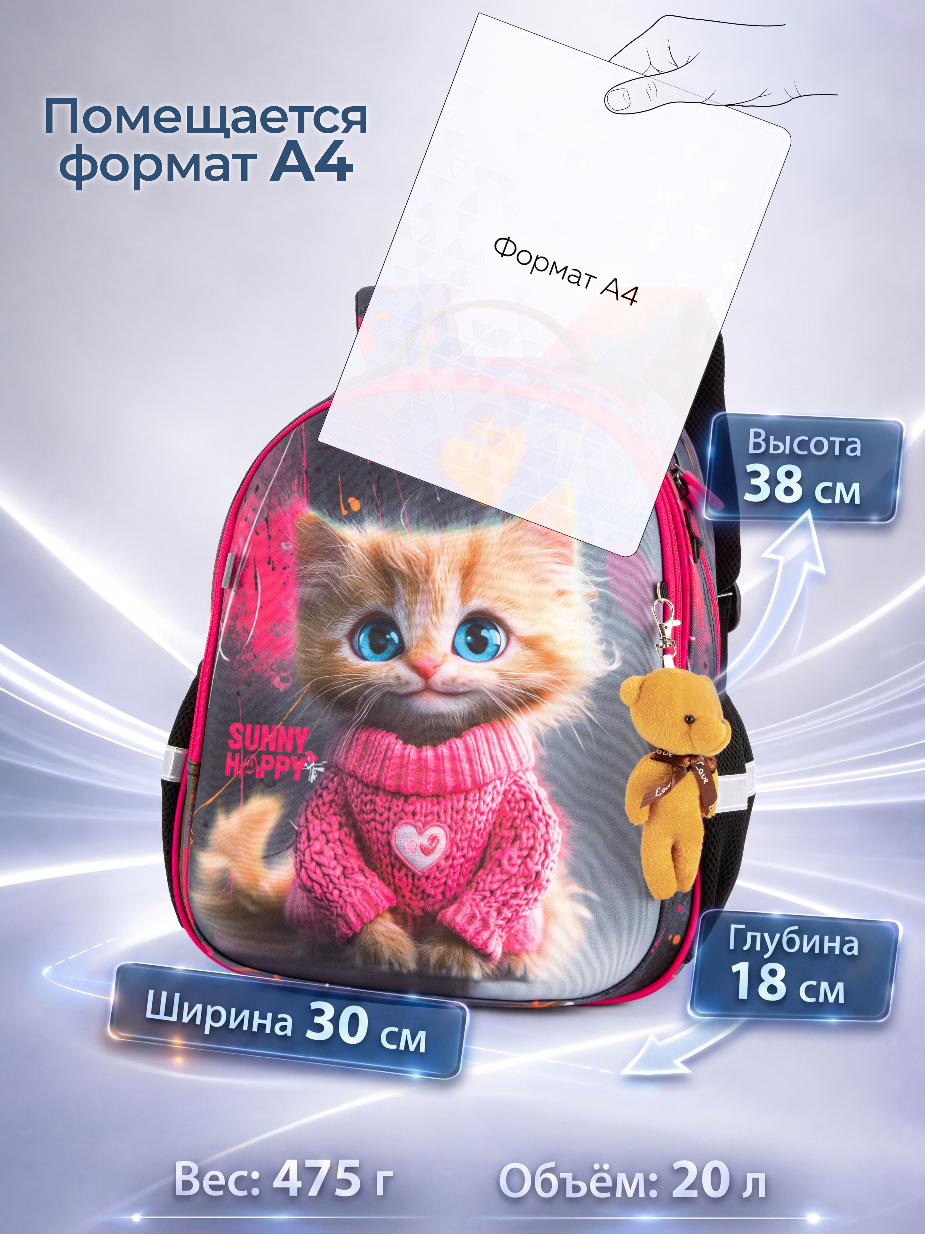 Рюкзак Sunny Happy набор 7 в 1 - фото 11