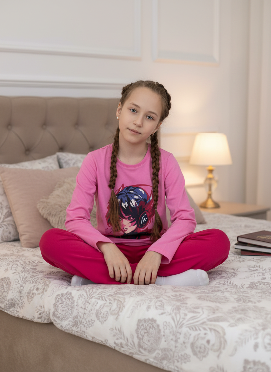 Пижама ULTRA ПЖ-1810-Ул розовый аниме - фото 2