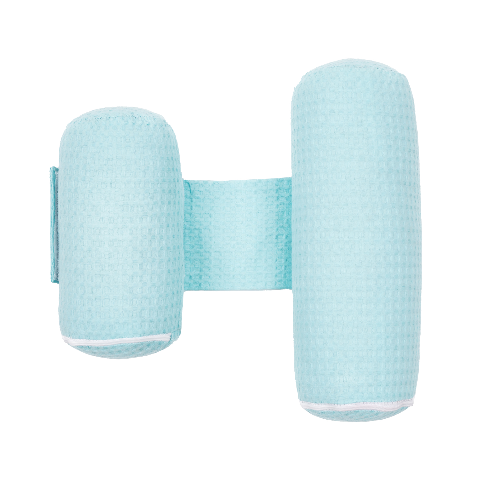 Подушка для боковой поддержки AmaroBaby Nature Waffle с лузгой гречихи голубой - фото 4