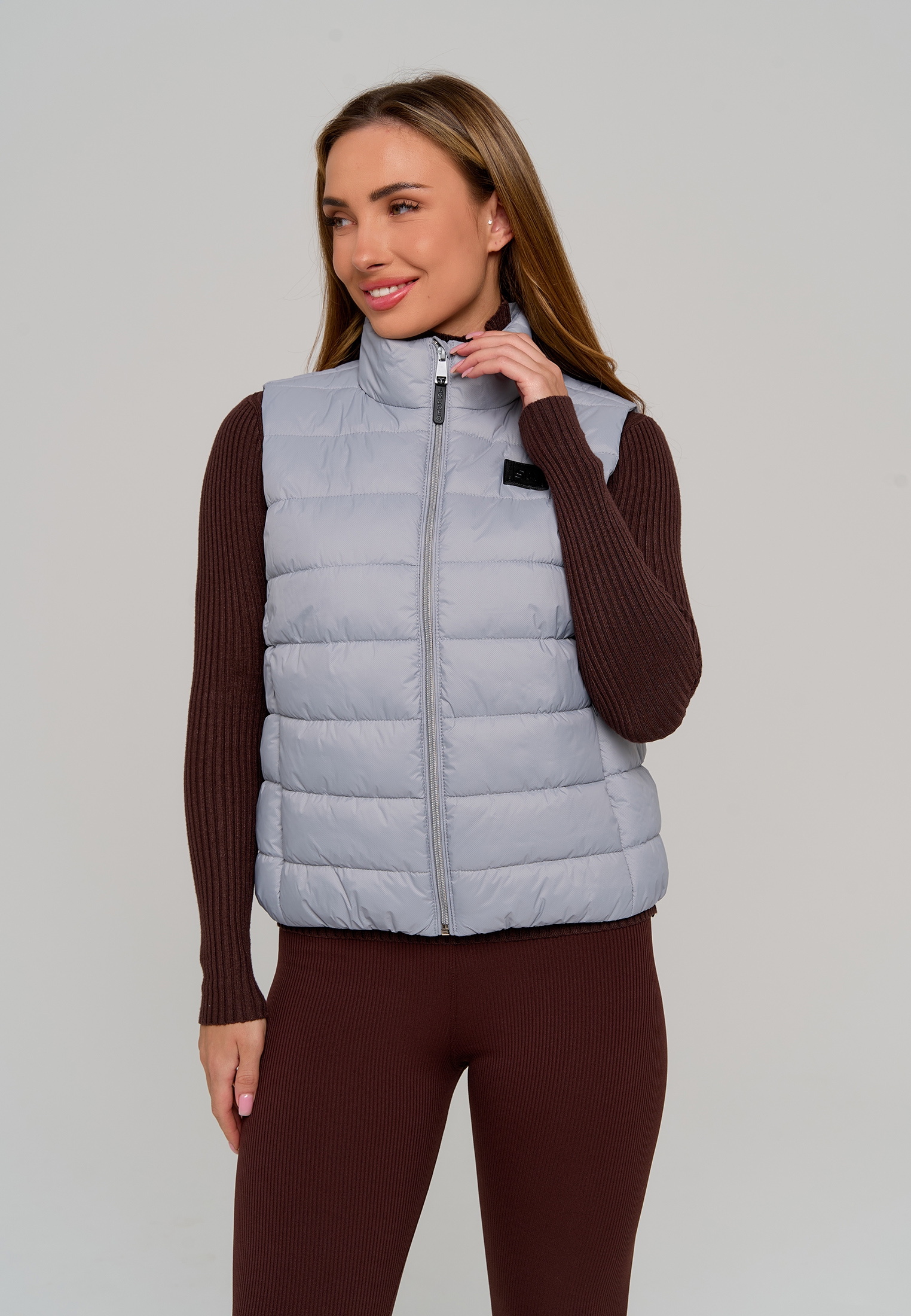 Жилет Stylish AMADEO AV-8508-светло-серый - фото 8