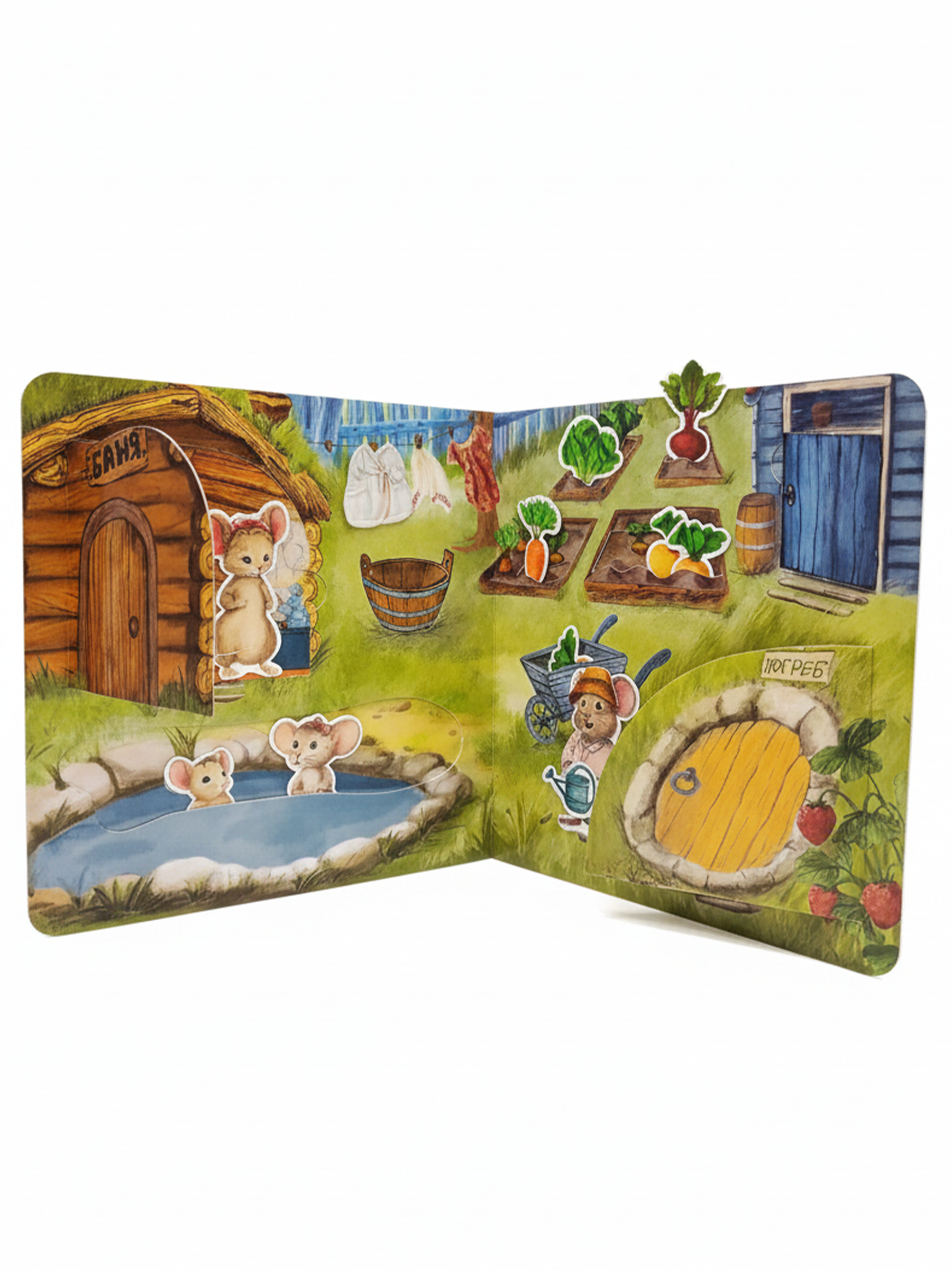 Настольная игра DvaDdomiki Книга-домик. Семья мышек - фото 9