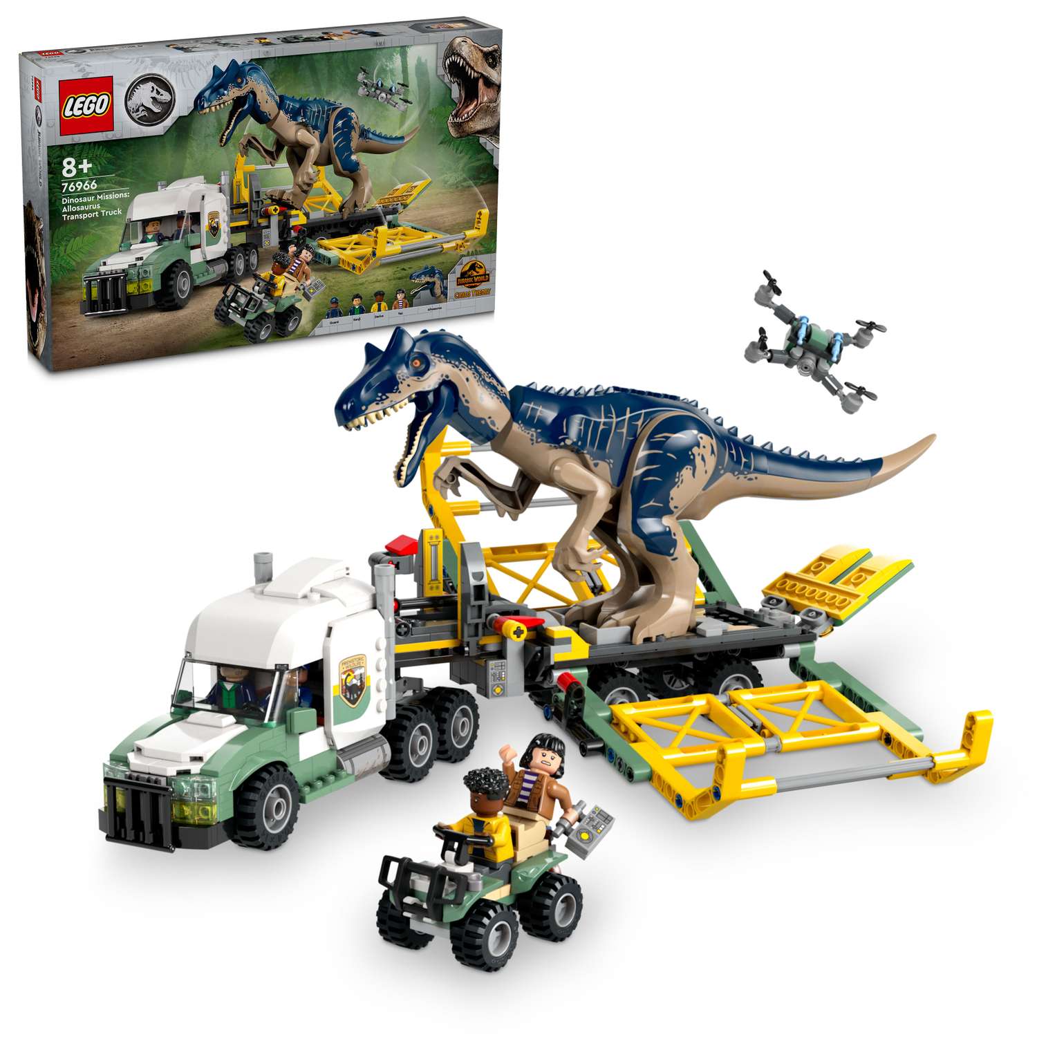 Конструктор LEGO Jurassic World Транспортный грузовик Аллозавр блочный - фото 1