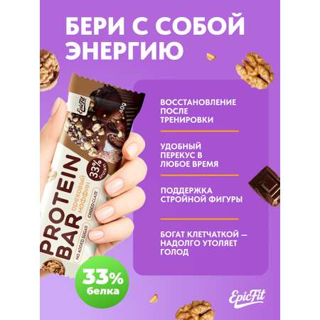 Протеиновый батончик в глазури EpicFit «Ореховый маффин‎» 16шт
