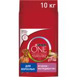 Корм для собак Purina One средних и крупных пород с ягненком и рисом сухой 10кг
