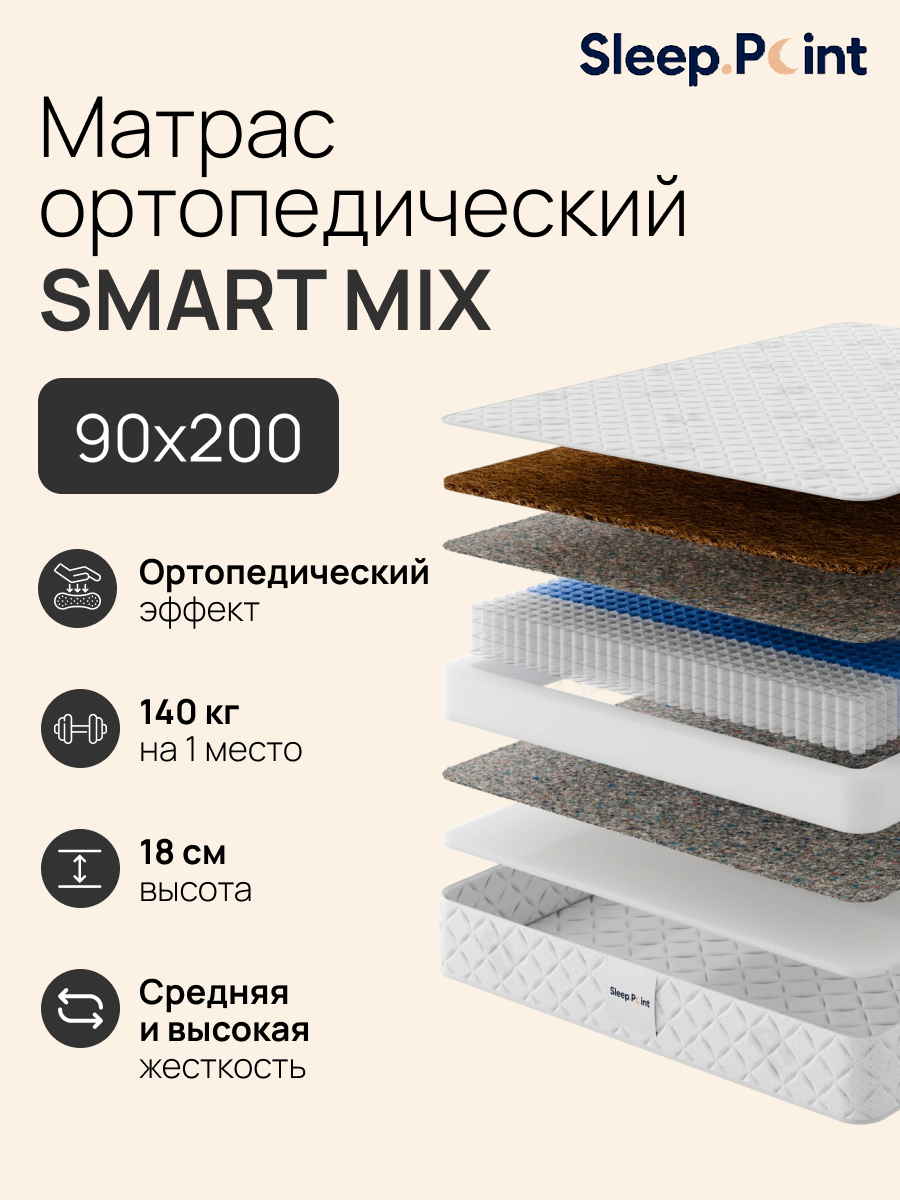 Матрас Sleep.Point Smart Mix 90х200 - фото 1