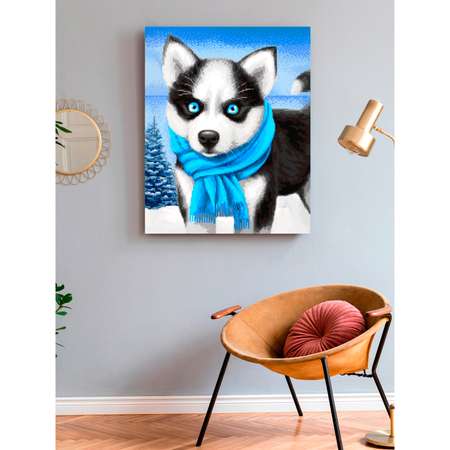 Алмазная мозаика Art on Canvas Голубоглазый хаски в ассортименте