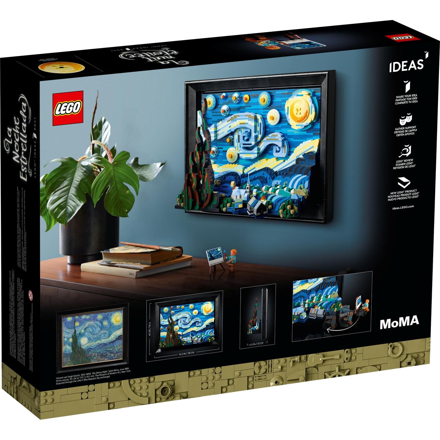 Конструктор LEGO Ideas Винсент Ван Гог Звёздная ночь - фото 9