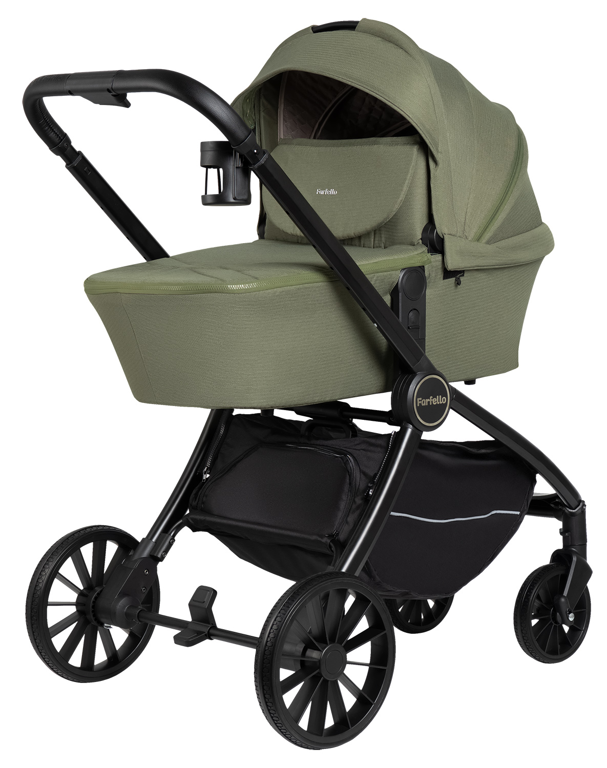 Коляска 3в1 Farfello Baby shell хаки - фото 22