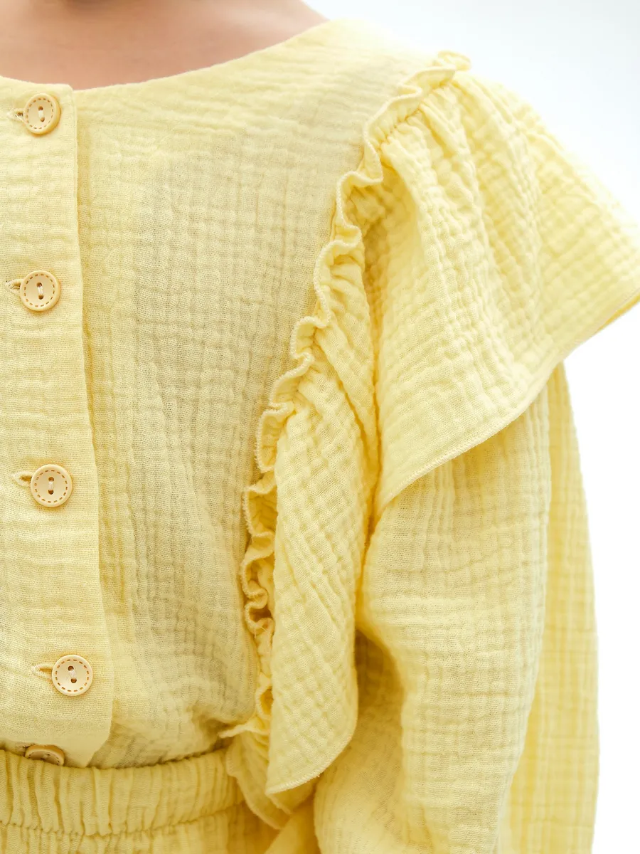 Блузка и юбка Leli dress костюм_муслин_с_юбкой_желтый - фото 11