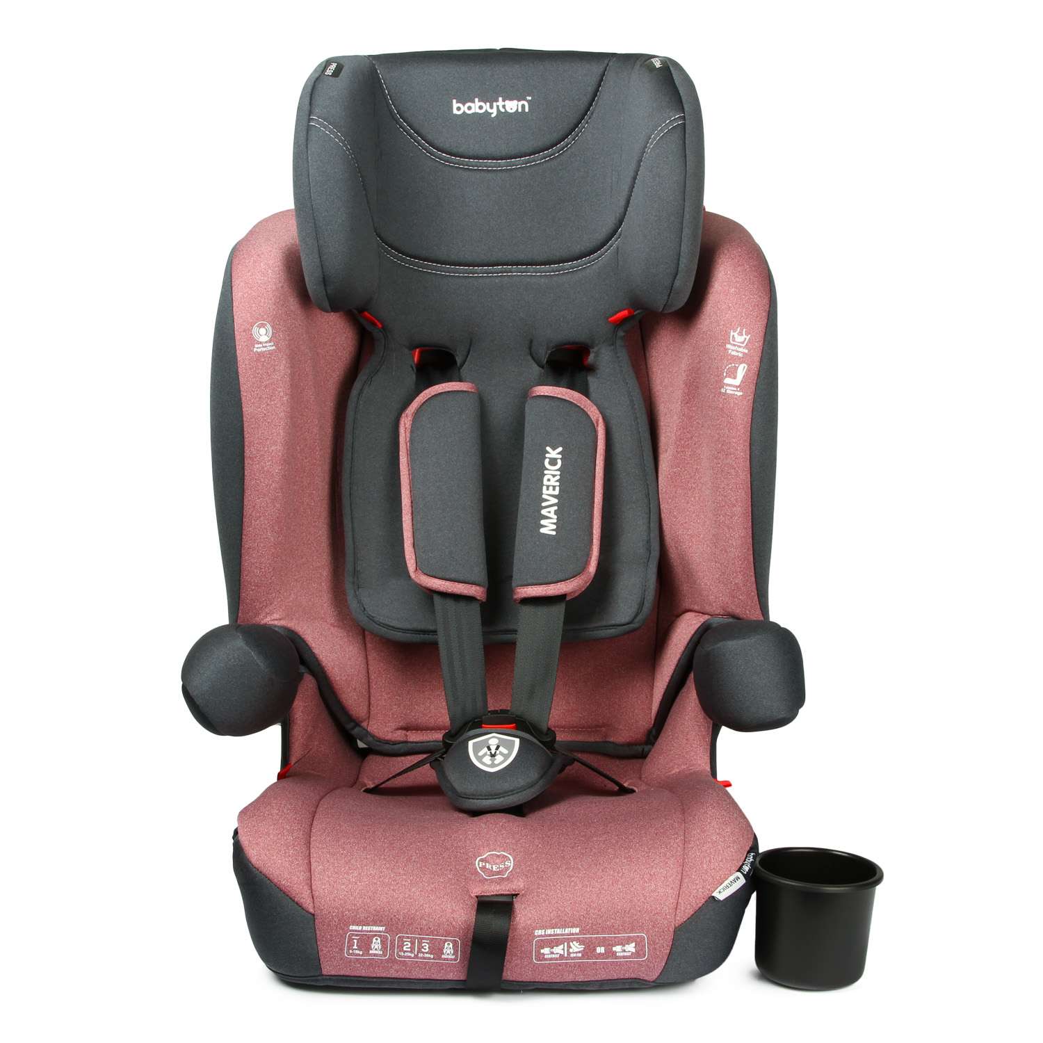 Автокресло Babyton Maverick Red Isofix 1/2/3 (9-36 кг) - фото 11