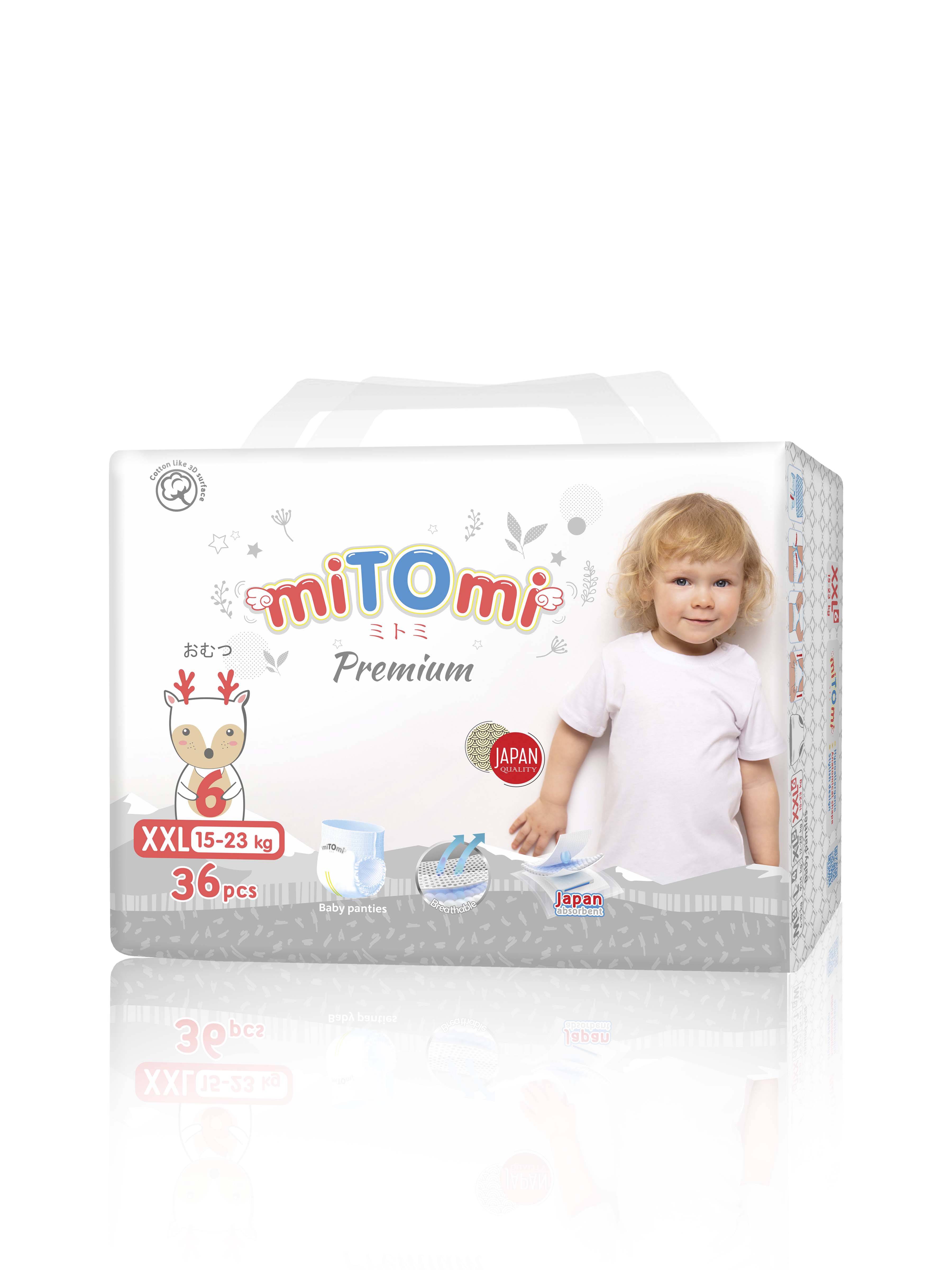 Трусики miTOmi Premium ночные XXL (15-23 кг) 36 шт. - фото 3