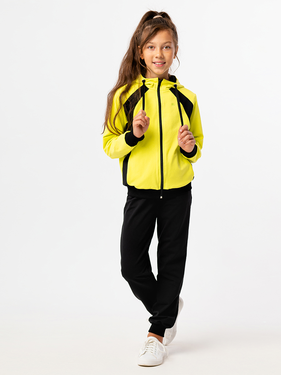 Спортивный костюм RODOS М-258/черный_салатовый - фото 5