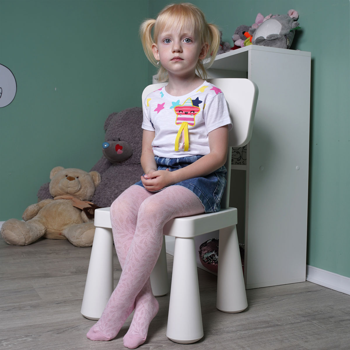 Колготки Ишимбайская чулочная фабрика WL-754 Веточки розовый 2 М - фото 3