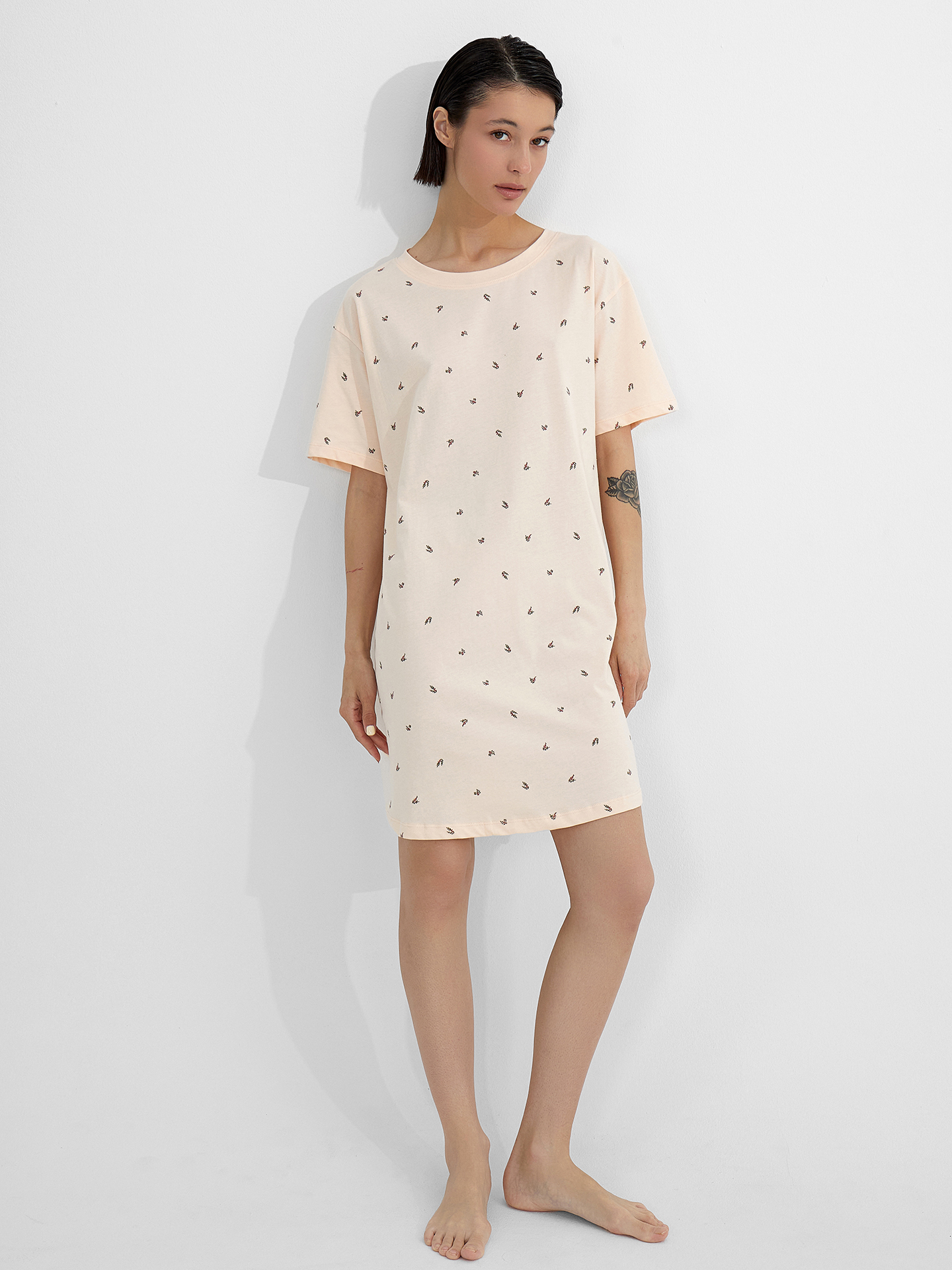 Сорочка ночная Mark Formelle (Марк Формэль) 572371/цветочки на персиковом креме - фото 4